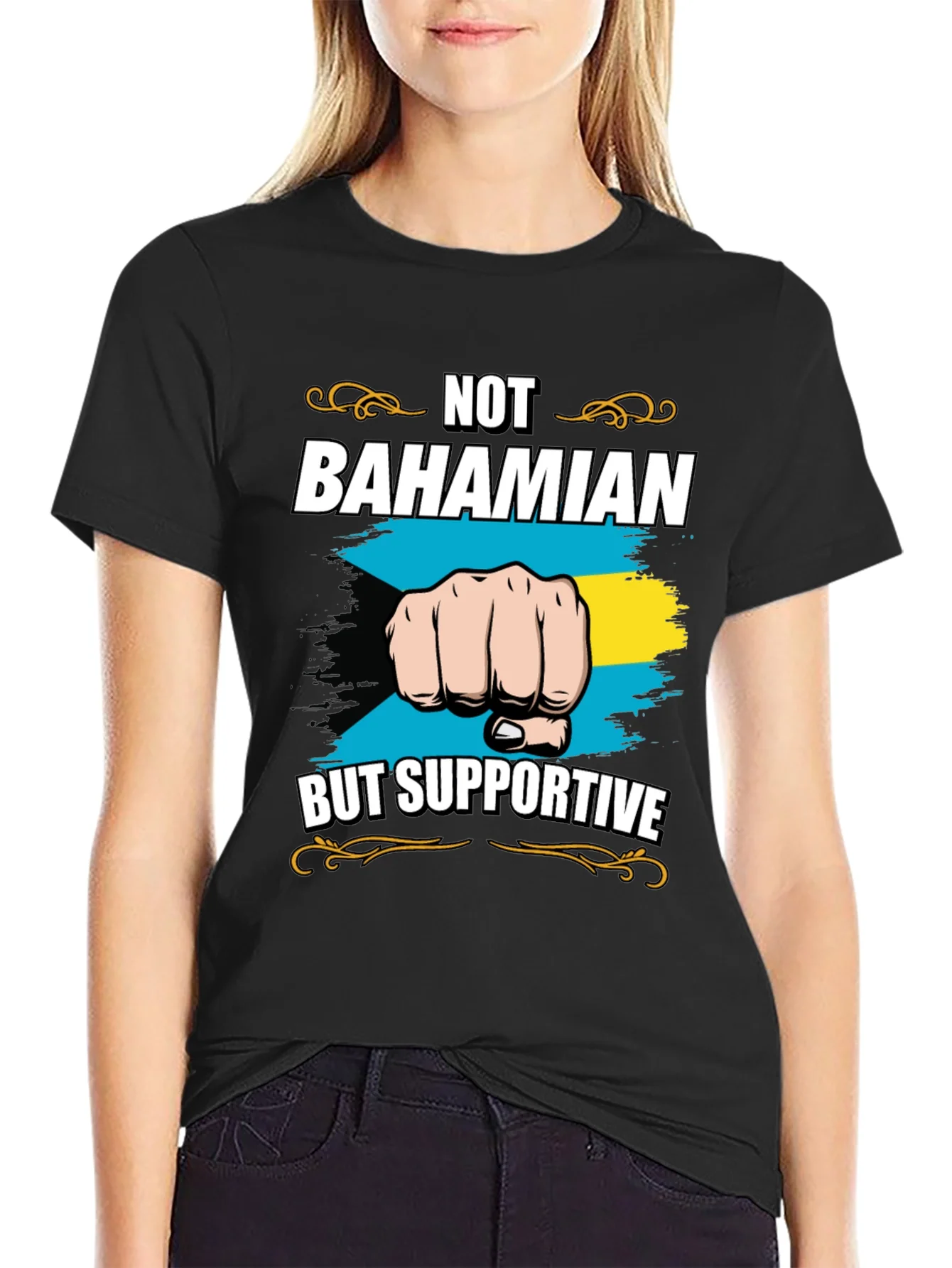 Not Bahamian But Supportive Graphic Tee
