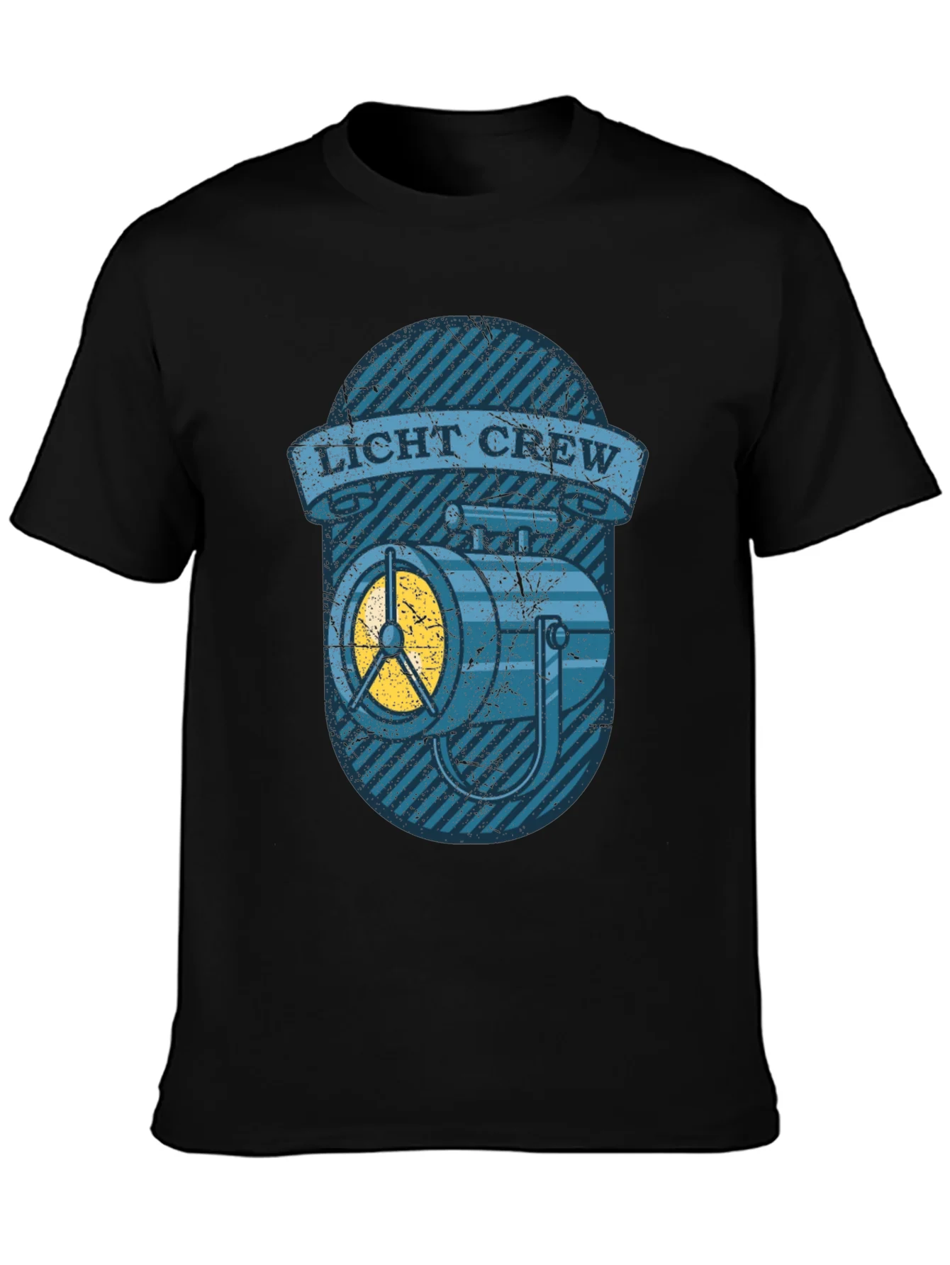 Licht Crew T-Shirt - Vintage Spotlight Design