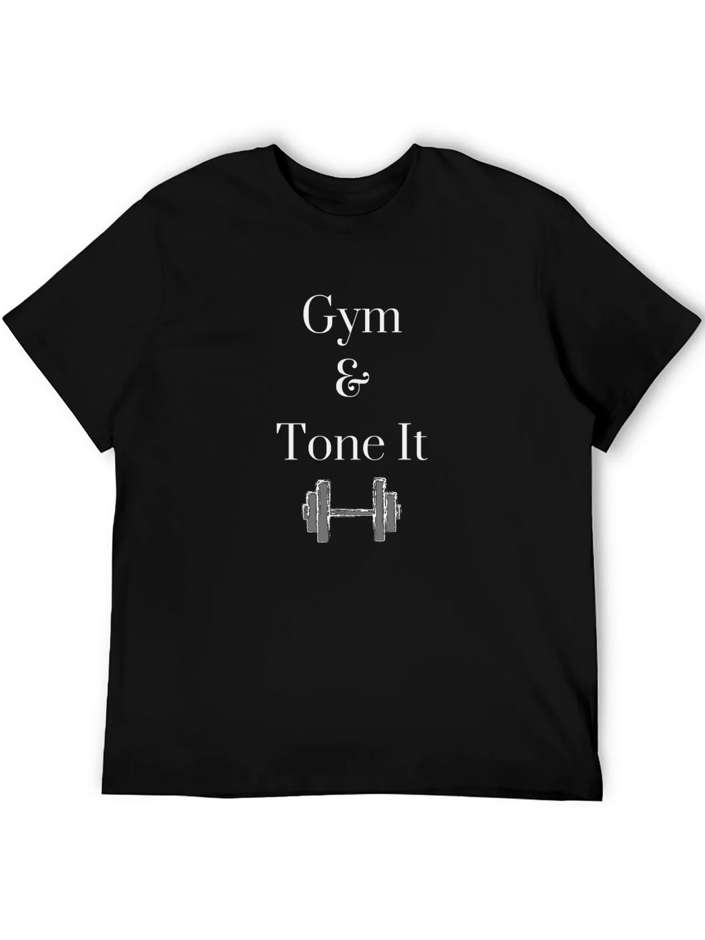 Gym & Tone It Black Graphic T-Shirt