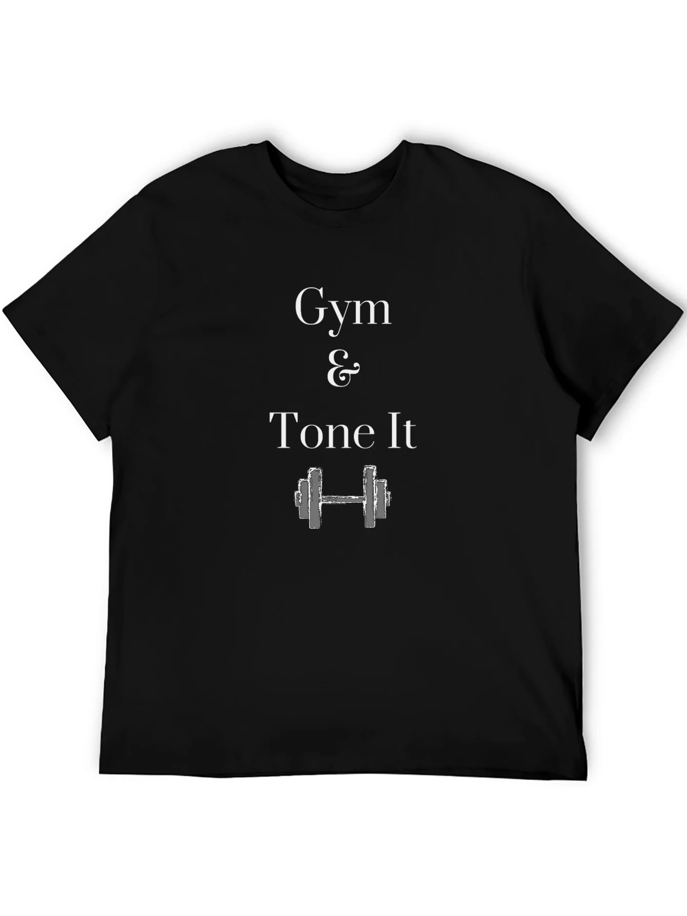 Gym & Tone It Black Graphic T-Shirt