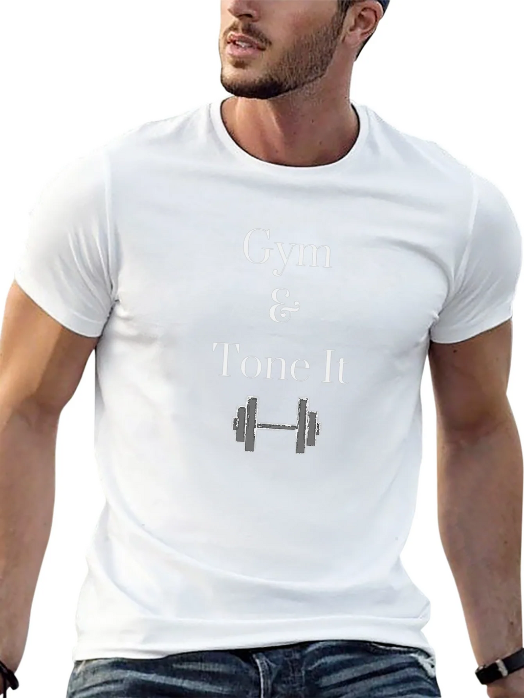 Gym & Tone It Black Graphic T-Shirt
