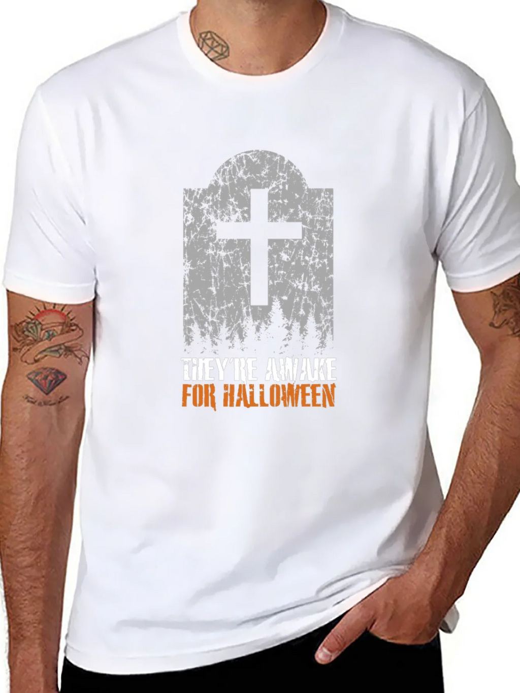 Halloween Tombstone T-Shirt - Theyre Awake!