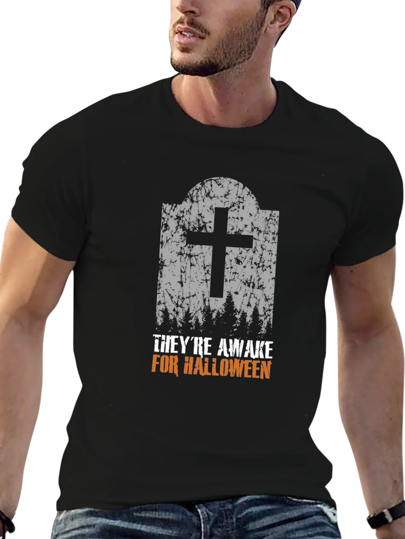 Halloween Tombstone T-Shirt - Theyre Awake!