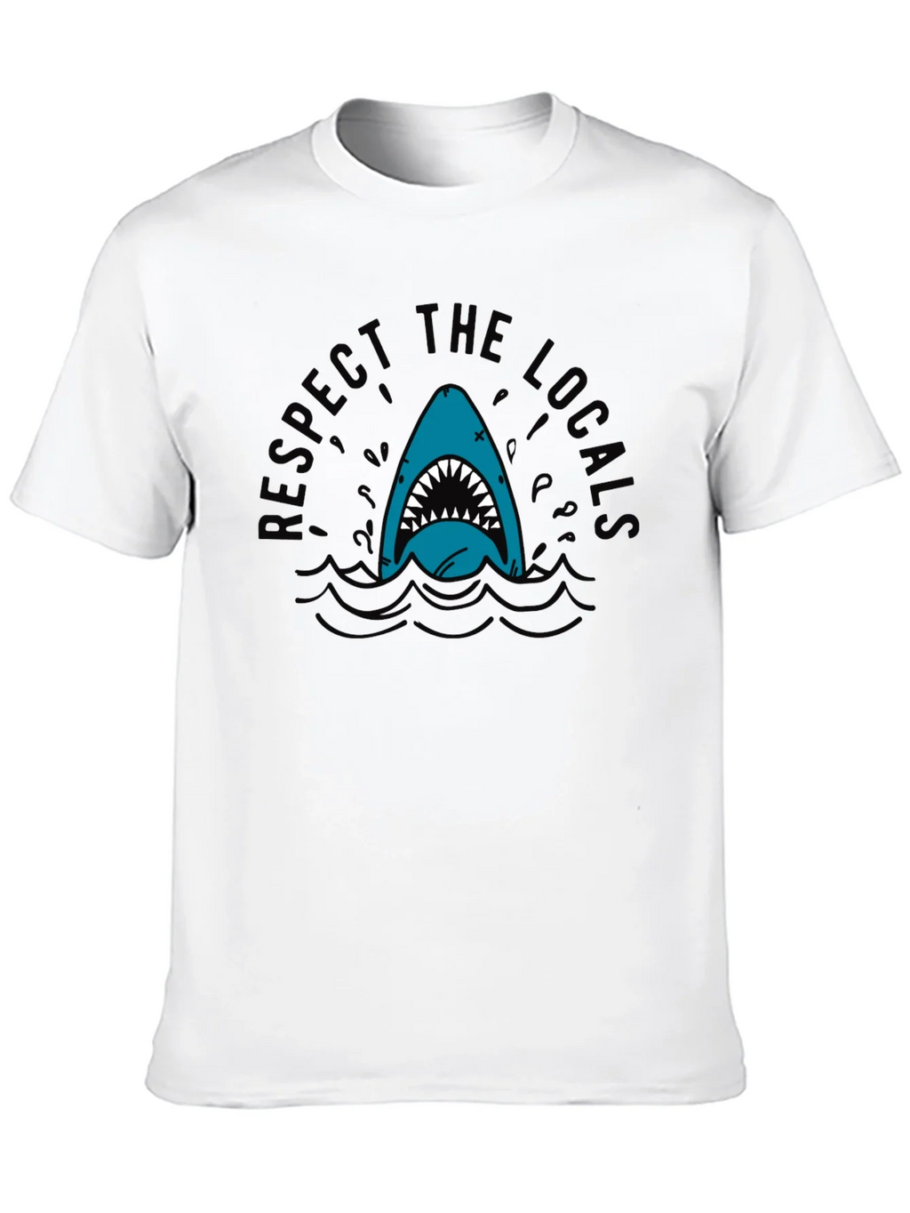 Respect the Locals Shark T-Shirt - Black