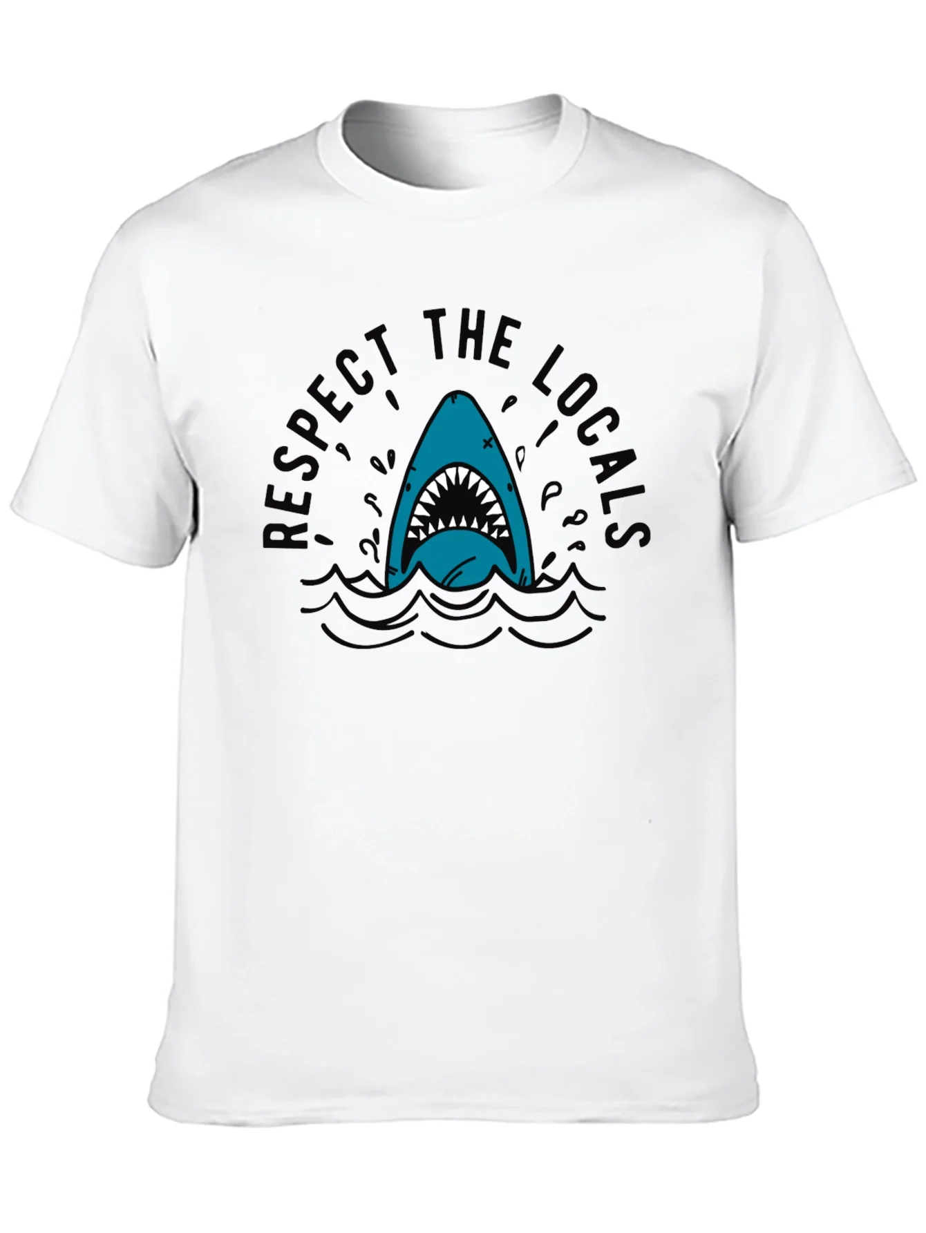 Respect the Locals Shark T-Shirt - Black