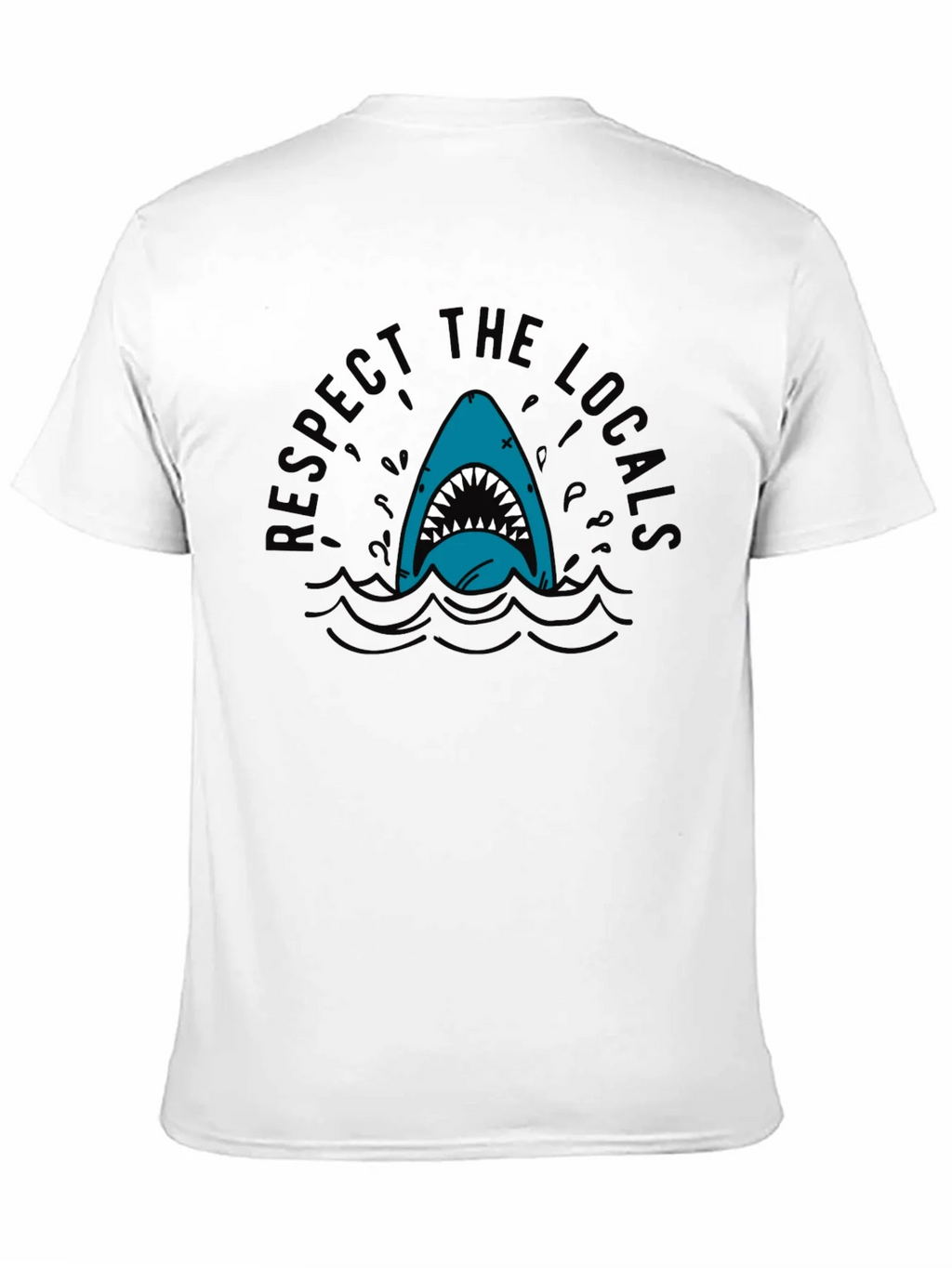 Respect the Locals Shark T-Shirt - Black