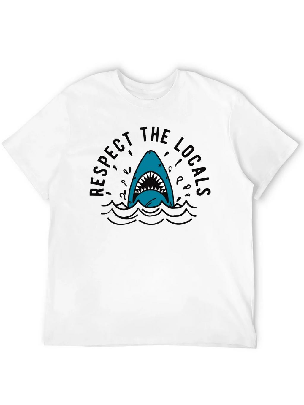 Respect the Locals Shark T-Shirt - Black