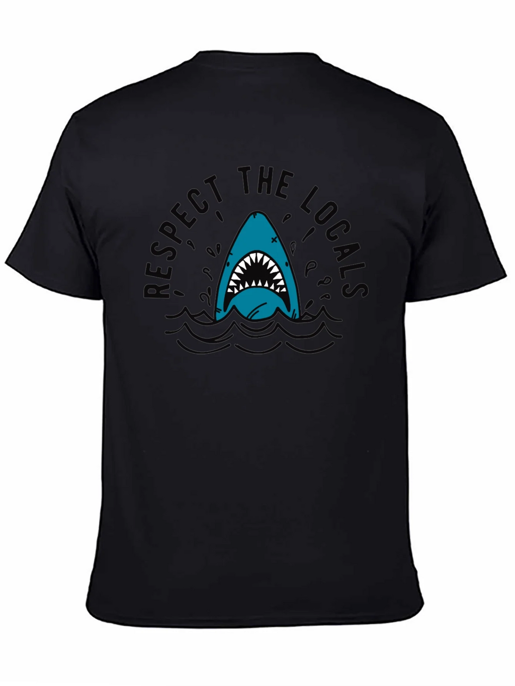 Respect the Locals Shark T-Shirt - Black