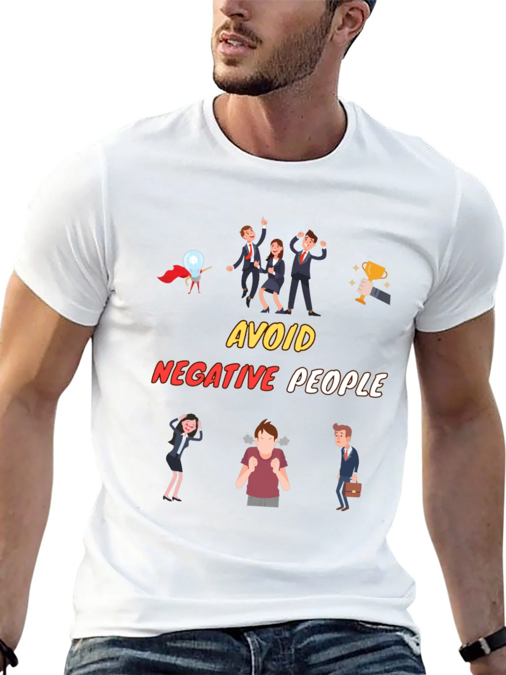 Avoid Negative People T-Shirt Funny Graphic Tee