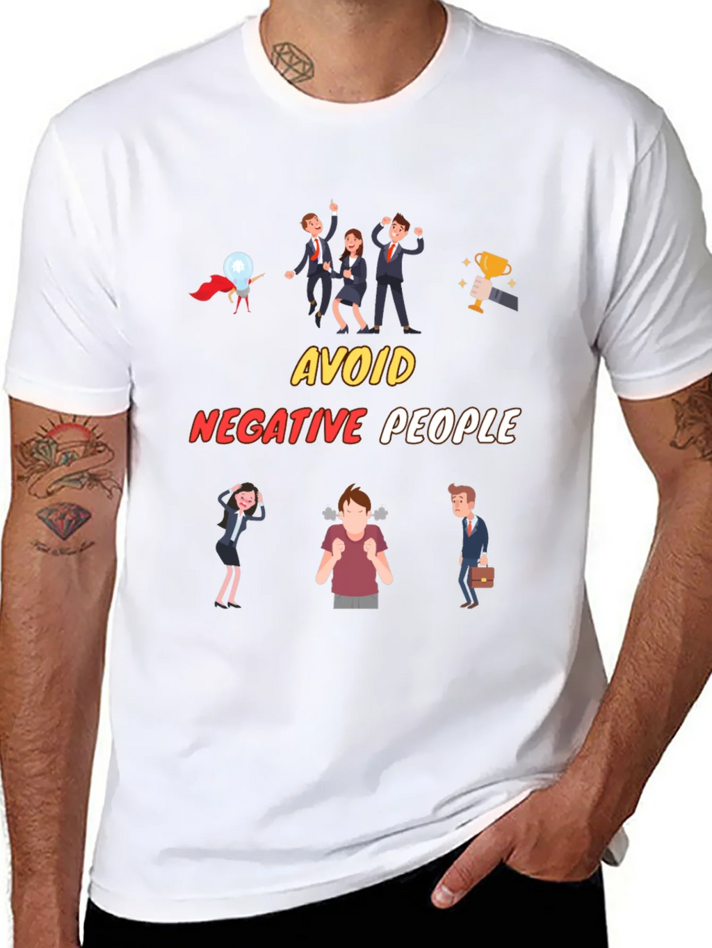 Avoid Negative People T-Shirt Funny Graphic Tee