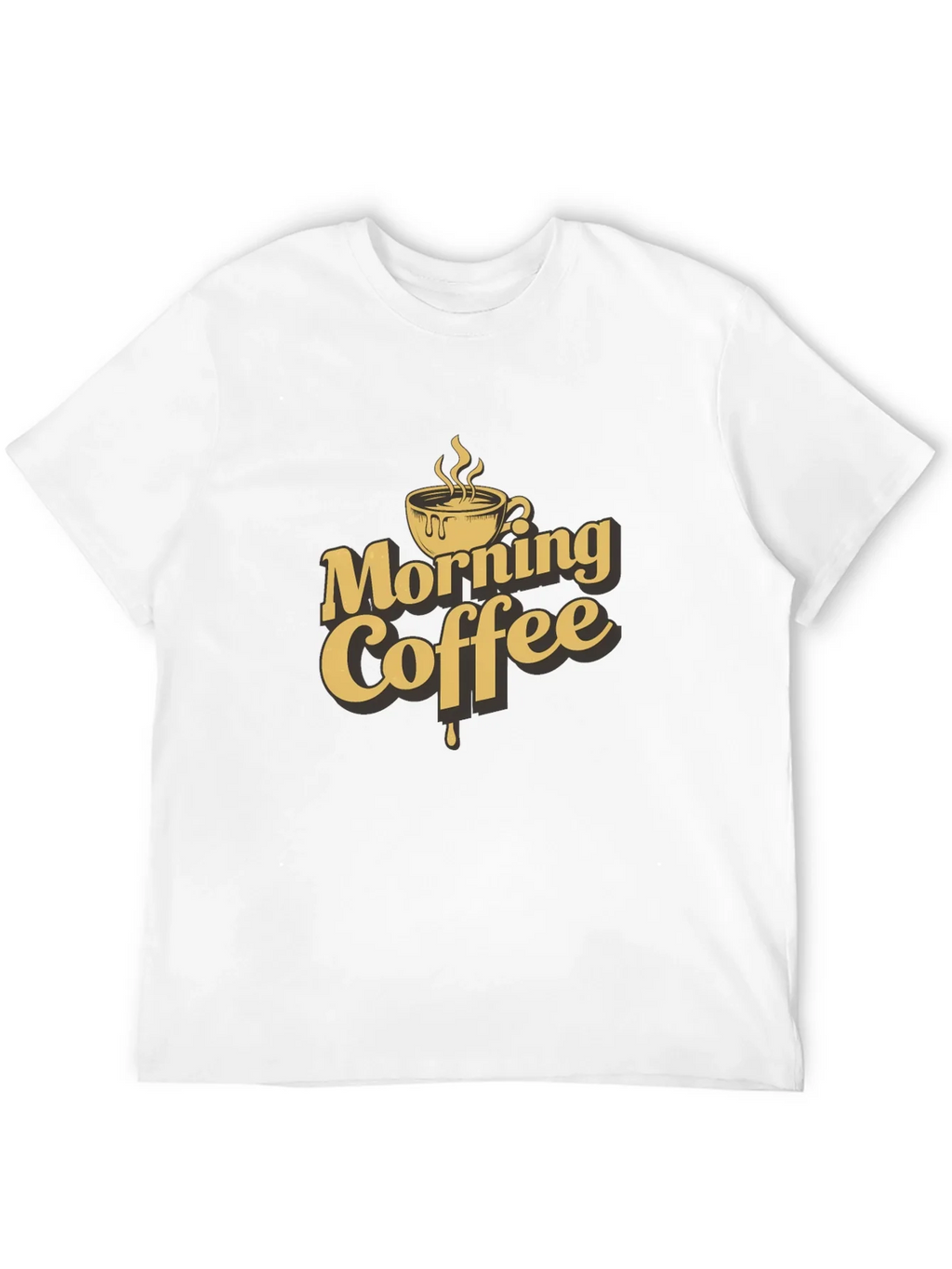 Morning Coffee Graphic T-Shirt - Black