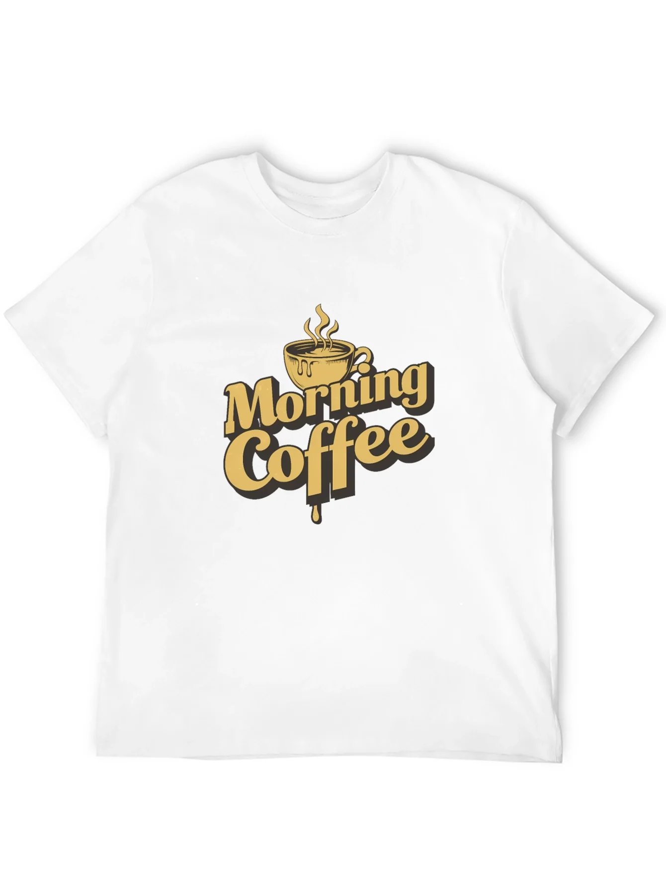 Morning Coffee Graphic T-Shirt - Black