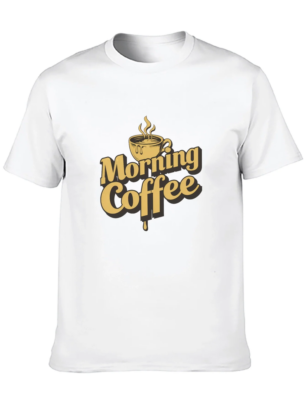 Morning Coffee Graphic T-Shirt - Black