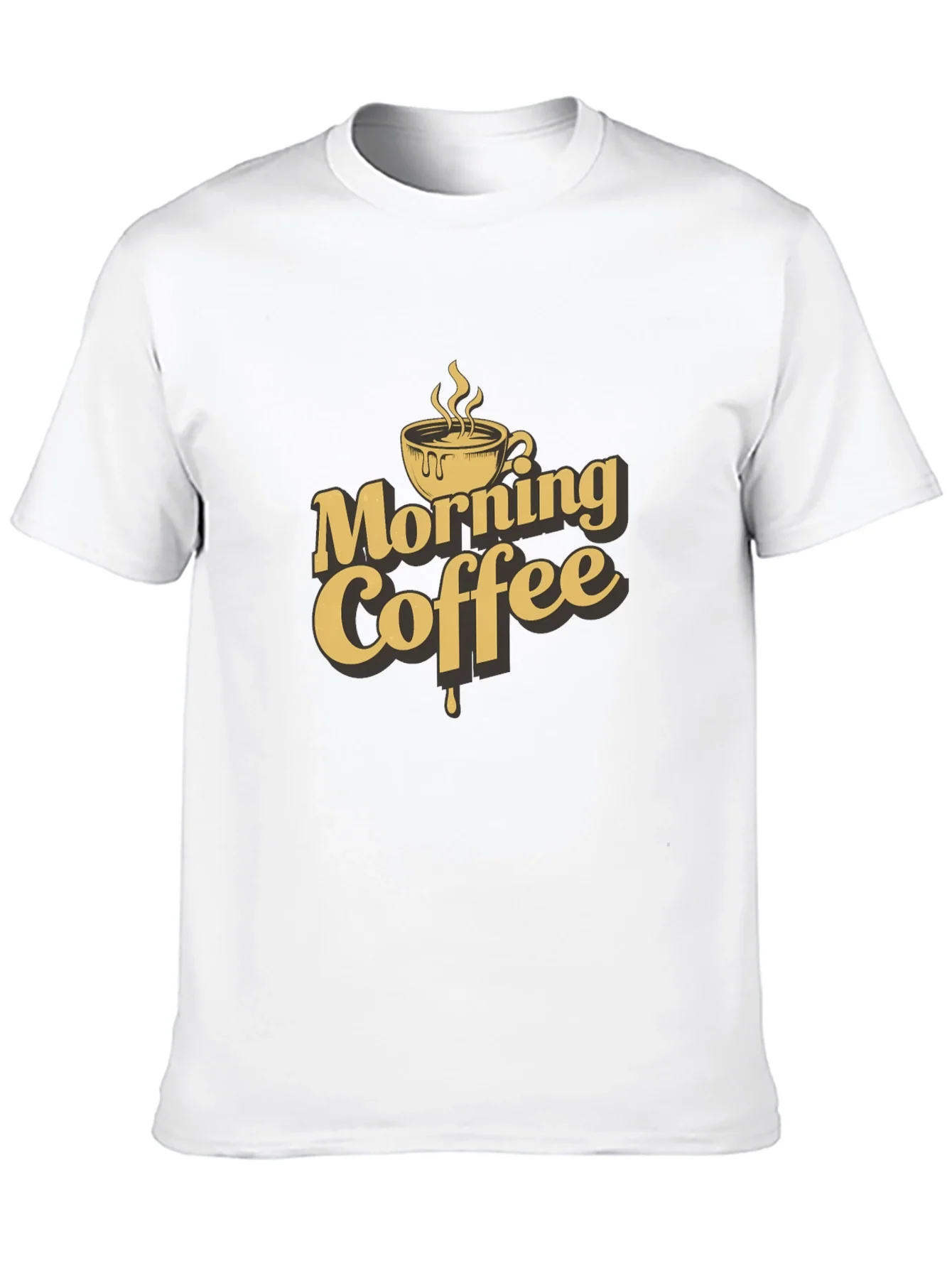 Morning Coffee Graphic T-Shirt - Black