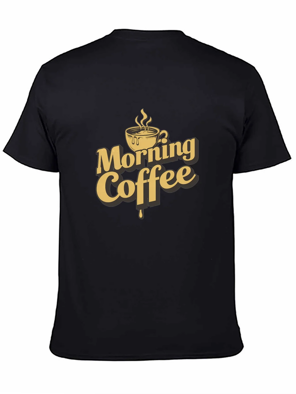 Morning Coffee Graphic T-Shirt - Black