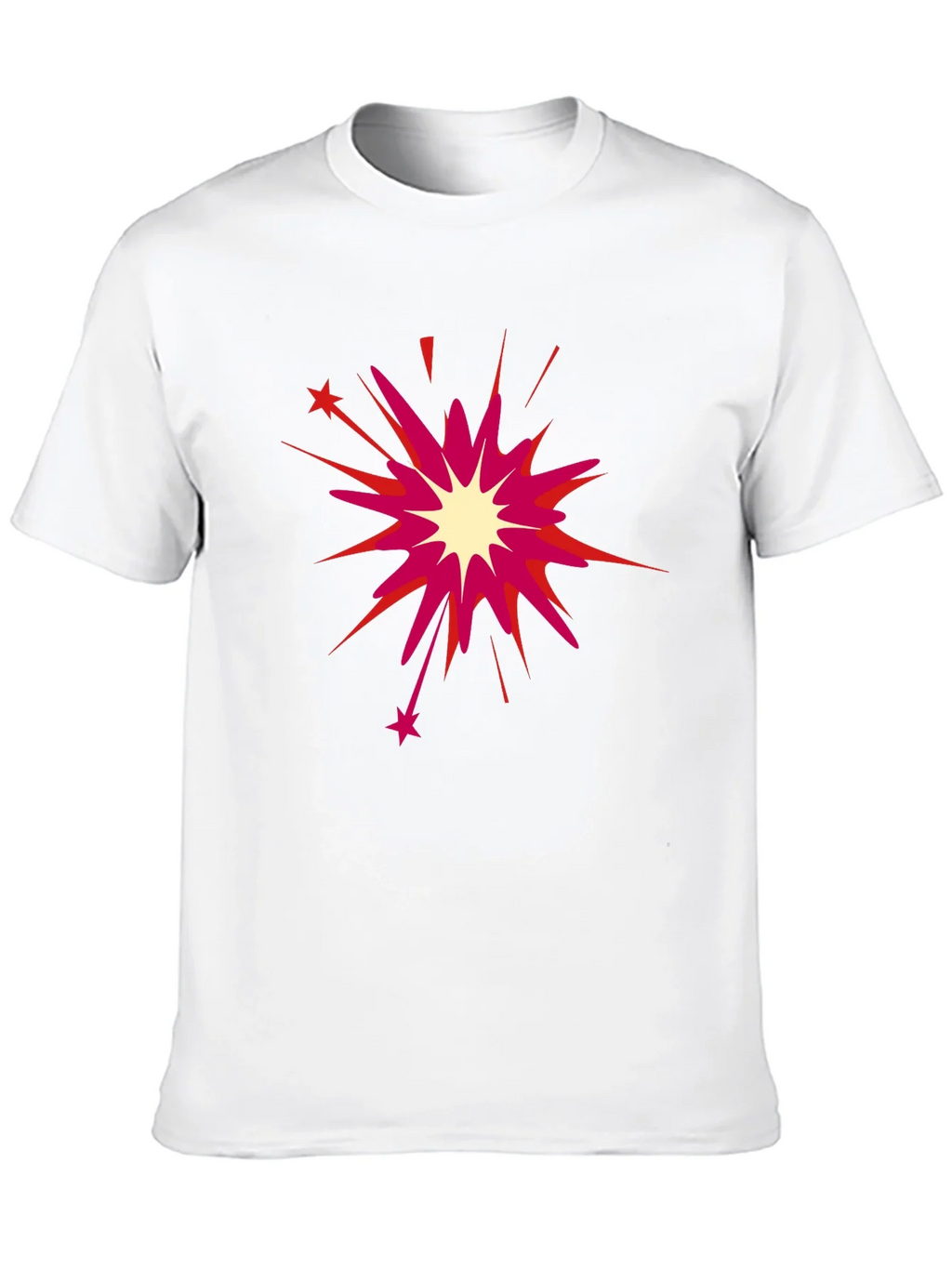 Black T-Shirt with Burst Design