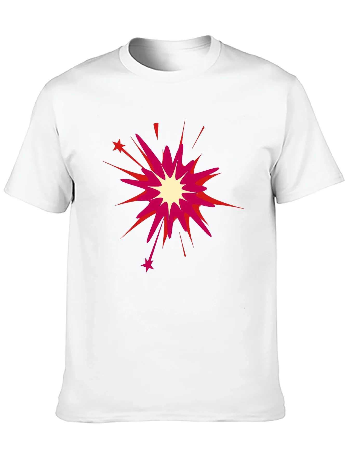 Black T-Shirt with Burst Design