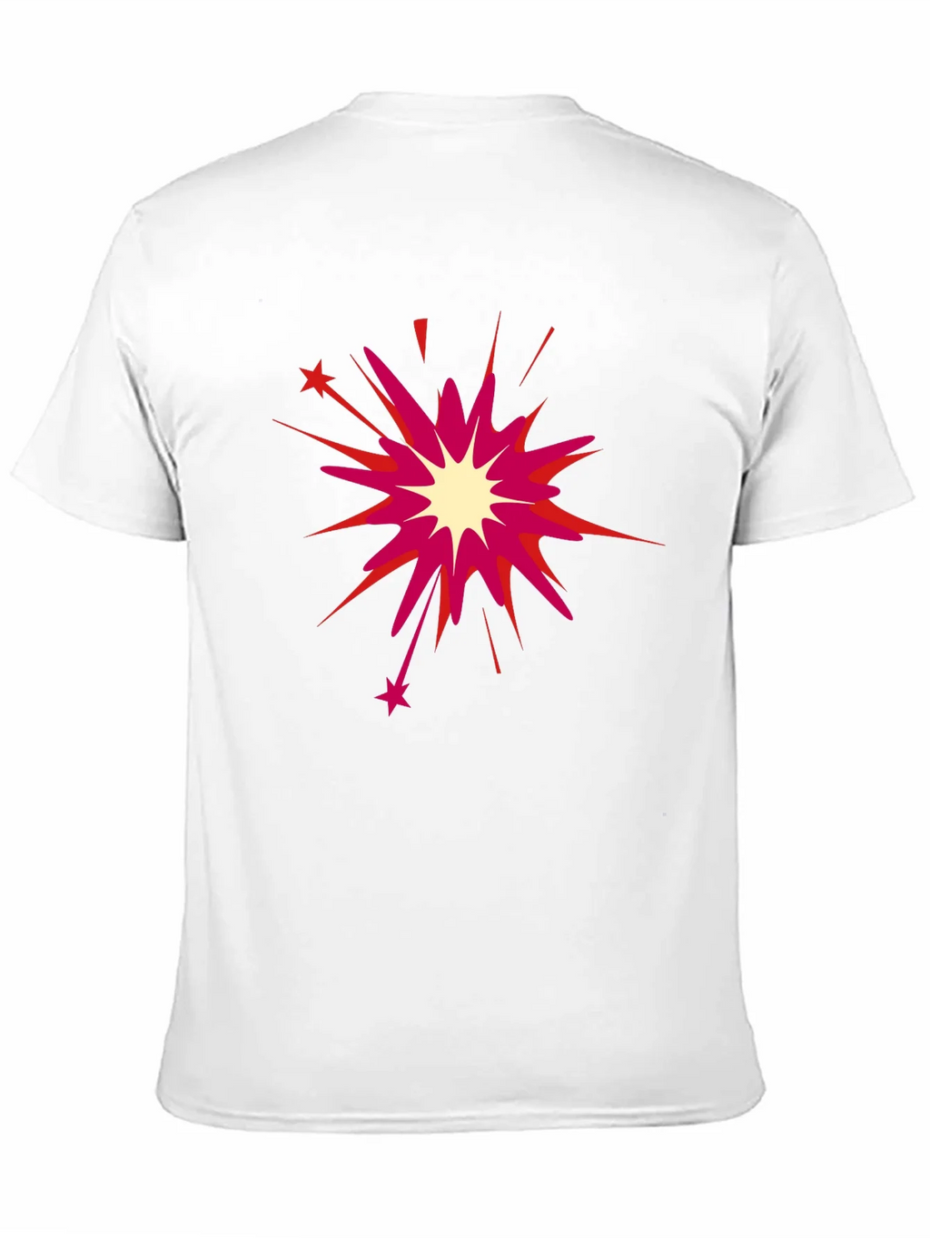 Black T-Shirt with Burst Design