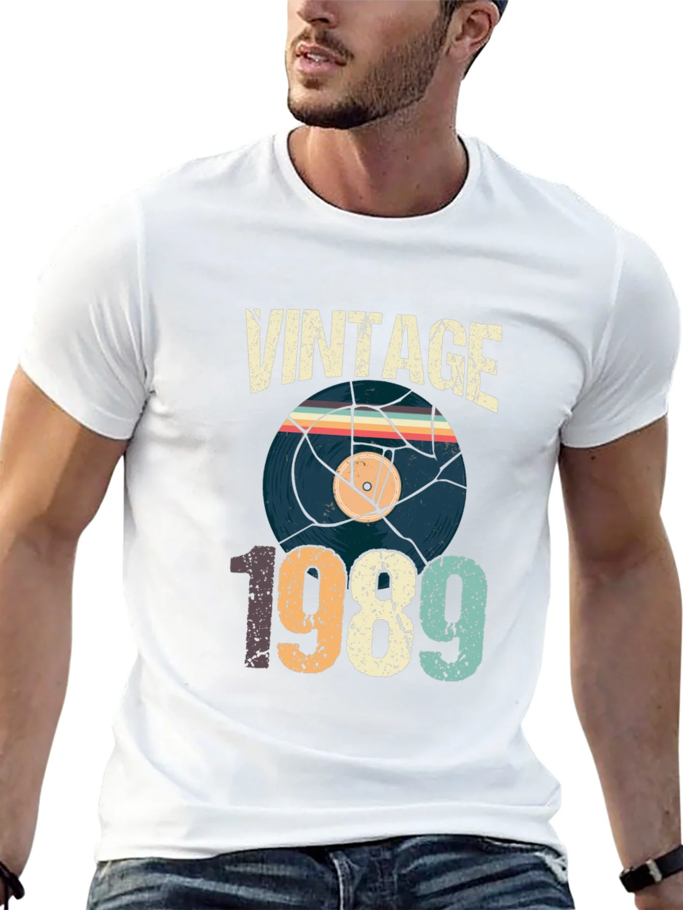 Vintage 1989 Record Graphic Tee