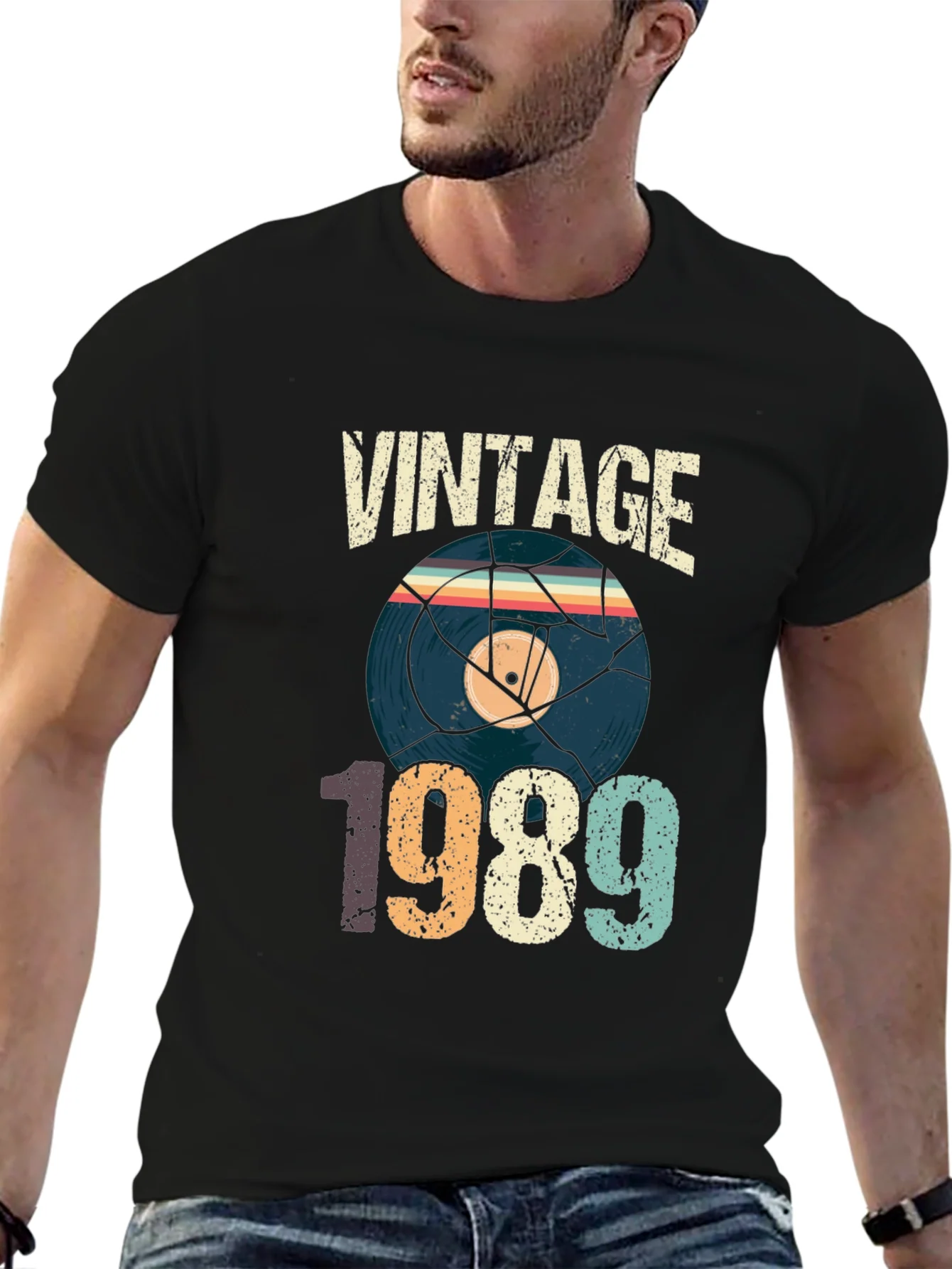 Vintage 1989 Record Graphic Tee