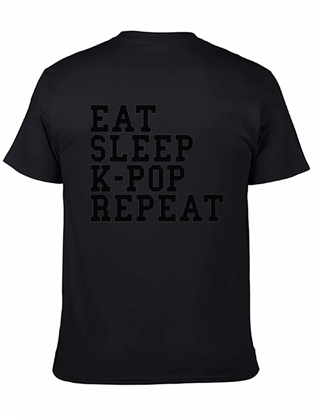 Eat Sleep K-Pop Repeat Graphic T-Shirt