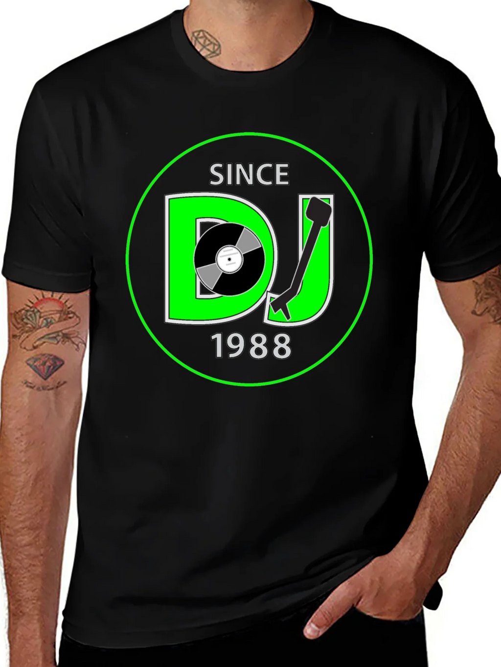 DJ Since 1988 Black Graphic Tee
