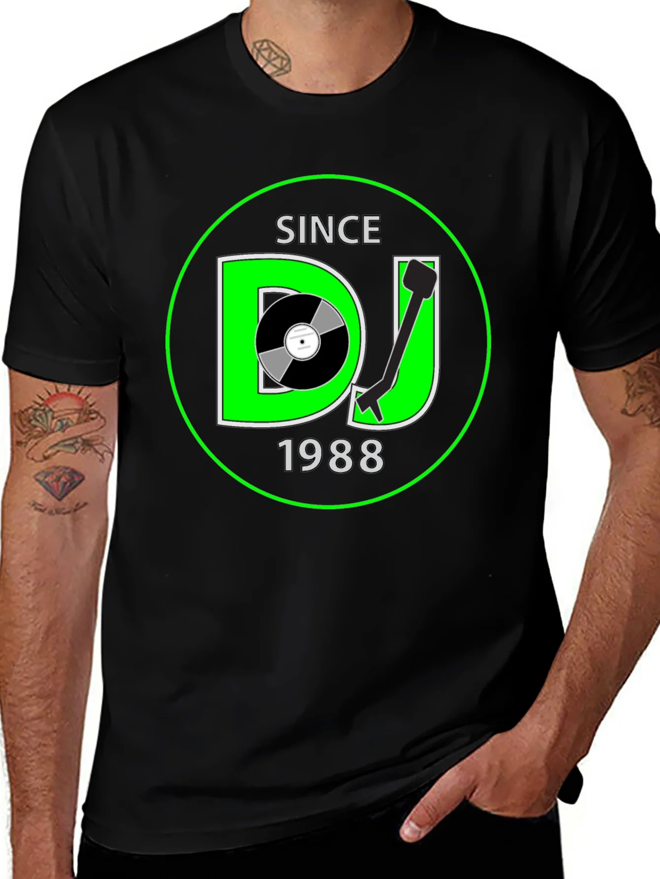 DJ Since 1988 Black Graphic Tee