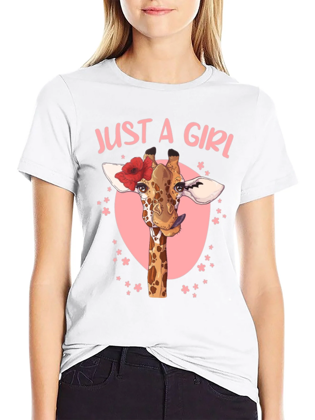 Just a Girl Giraffe T-Shirt