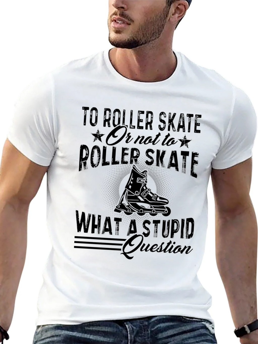 Roller Skate Graphic T-Shirt - Funny Skating Tee