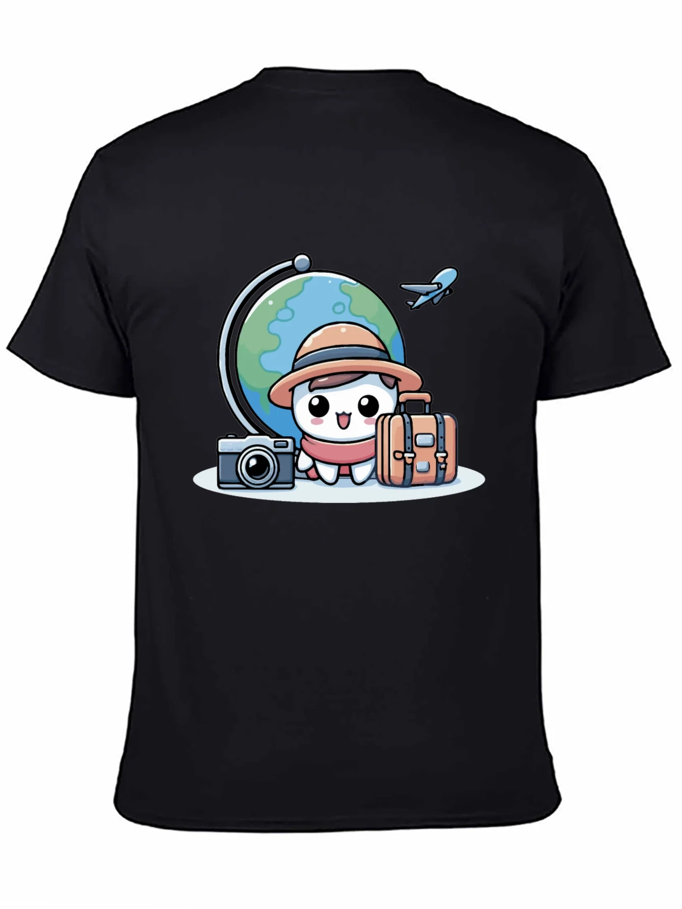 Cartoon Traveler T-Shirt - Globe Trotter Style
