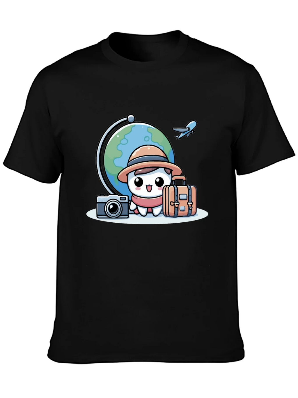 Cartoon Traveler T-Shirt - Globe Trotter Style
