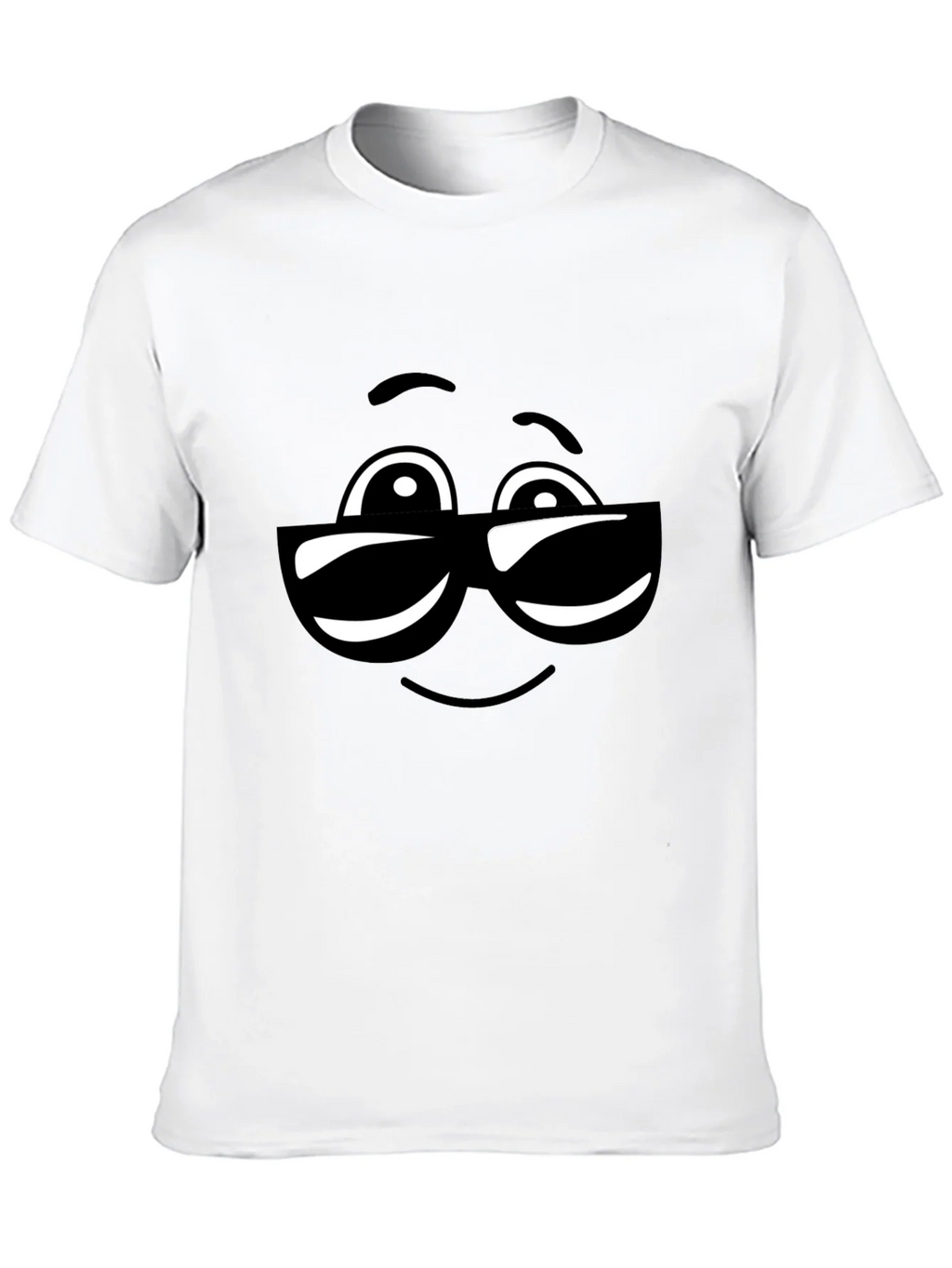 Cool Emoji Face Black T-Shirt