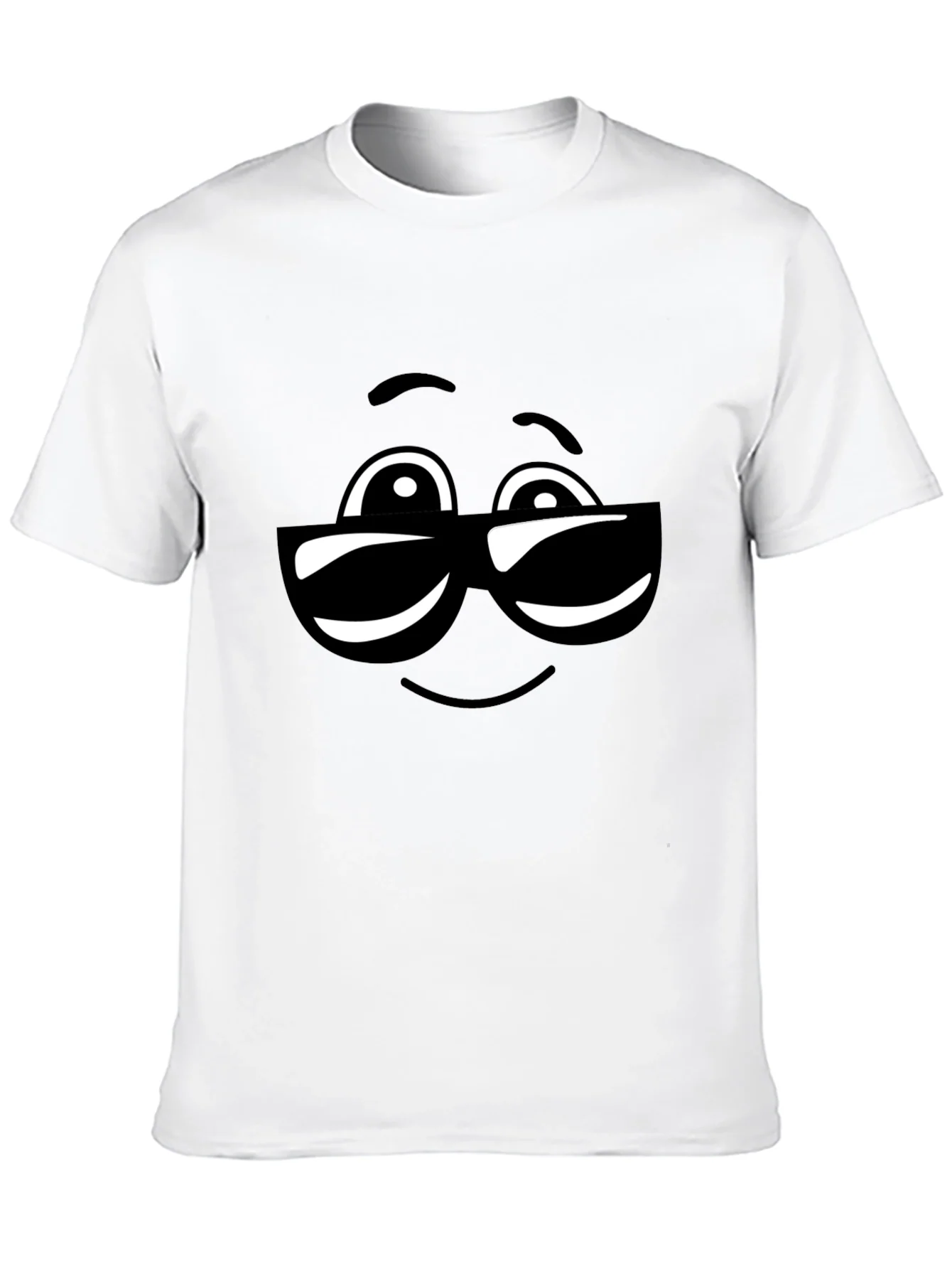 Cool Emoji Face Black T-Shirt