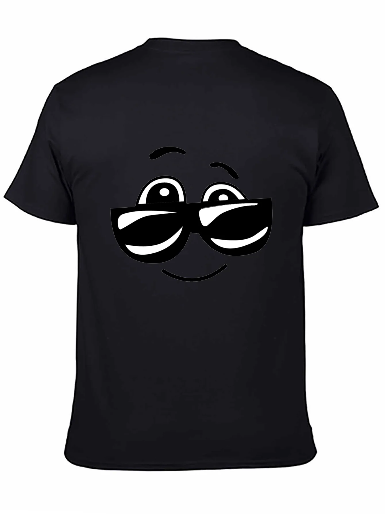 Cool Emoji Face Black T-Shirt