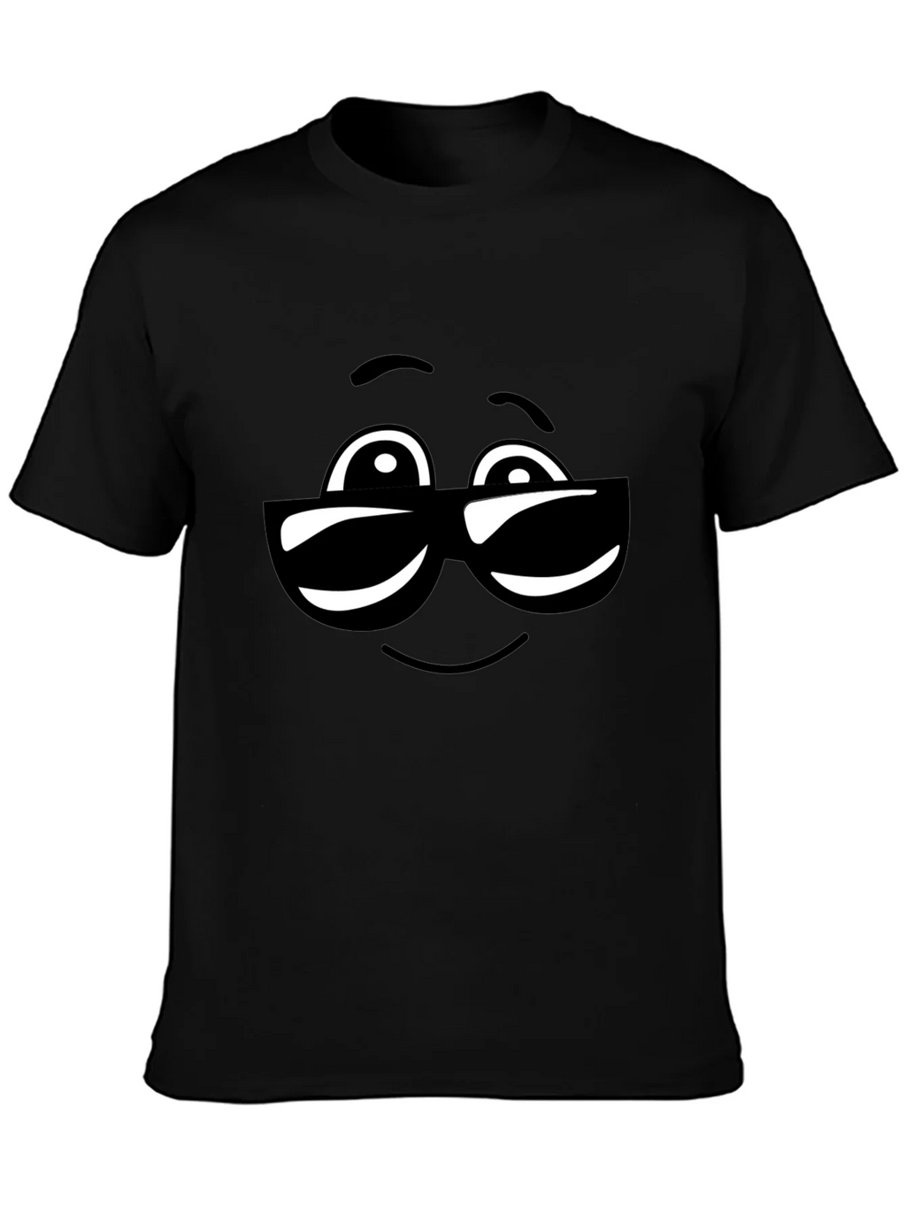 Cool Emoji Face Black T-Shirt