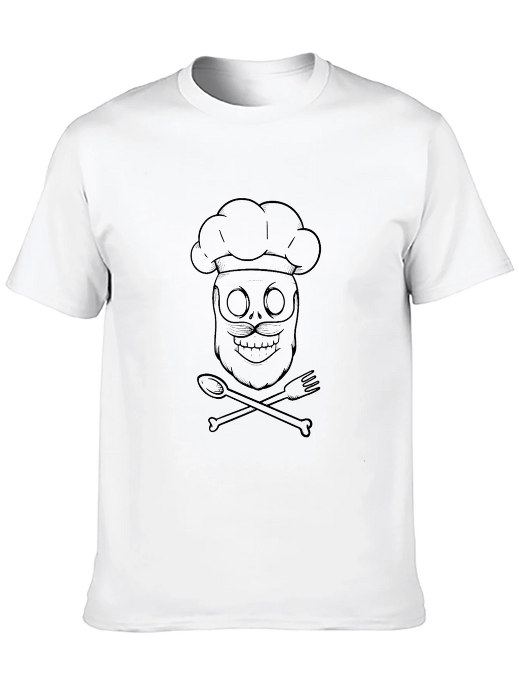 Chef Skull Graphic T-Shirt - Culinary Pirate Design