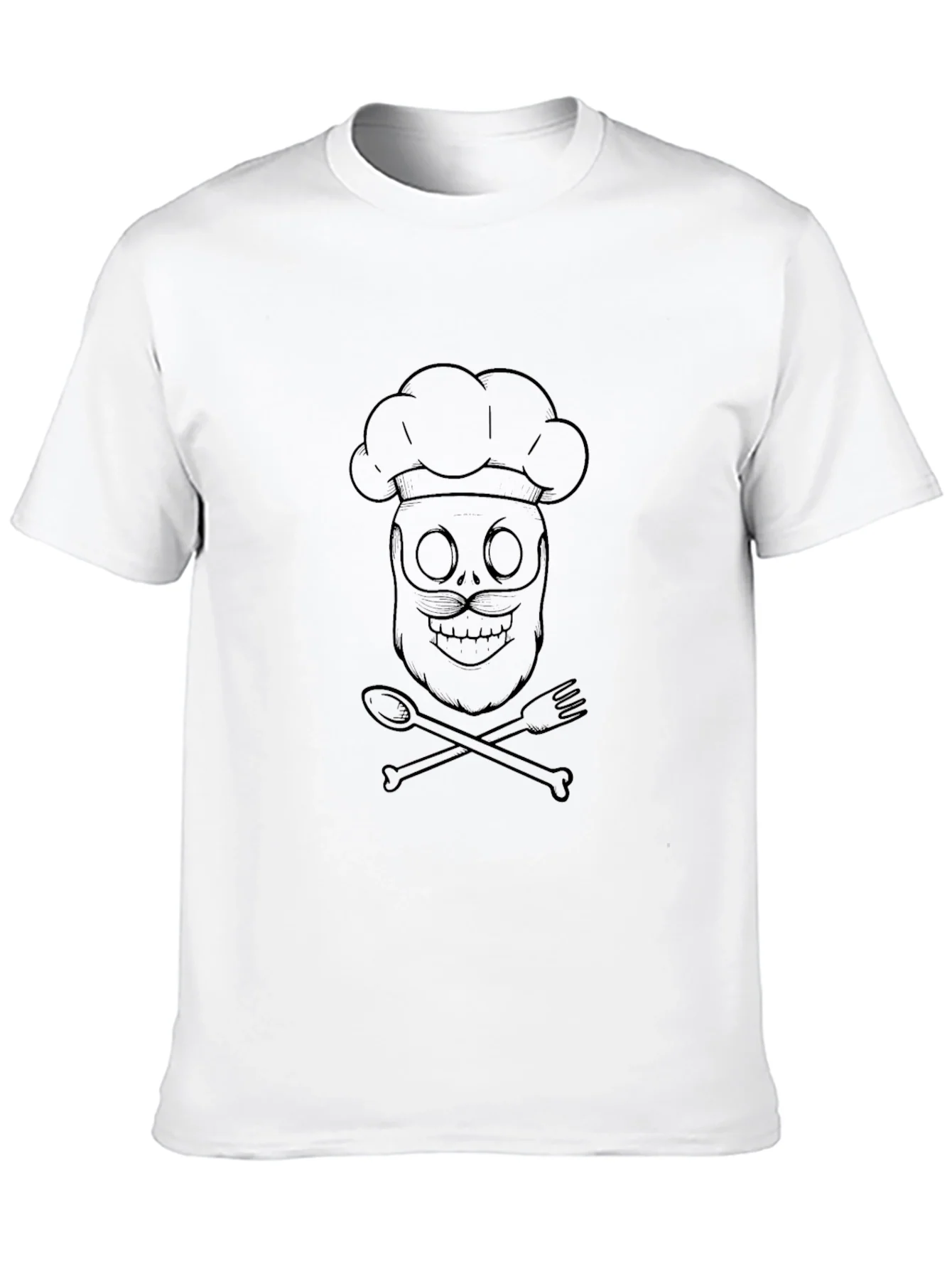 Chef Skull Graphic T-Shirt - Culinary Pirate Design