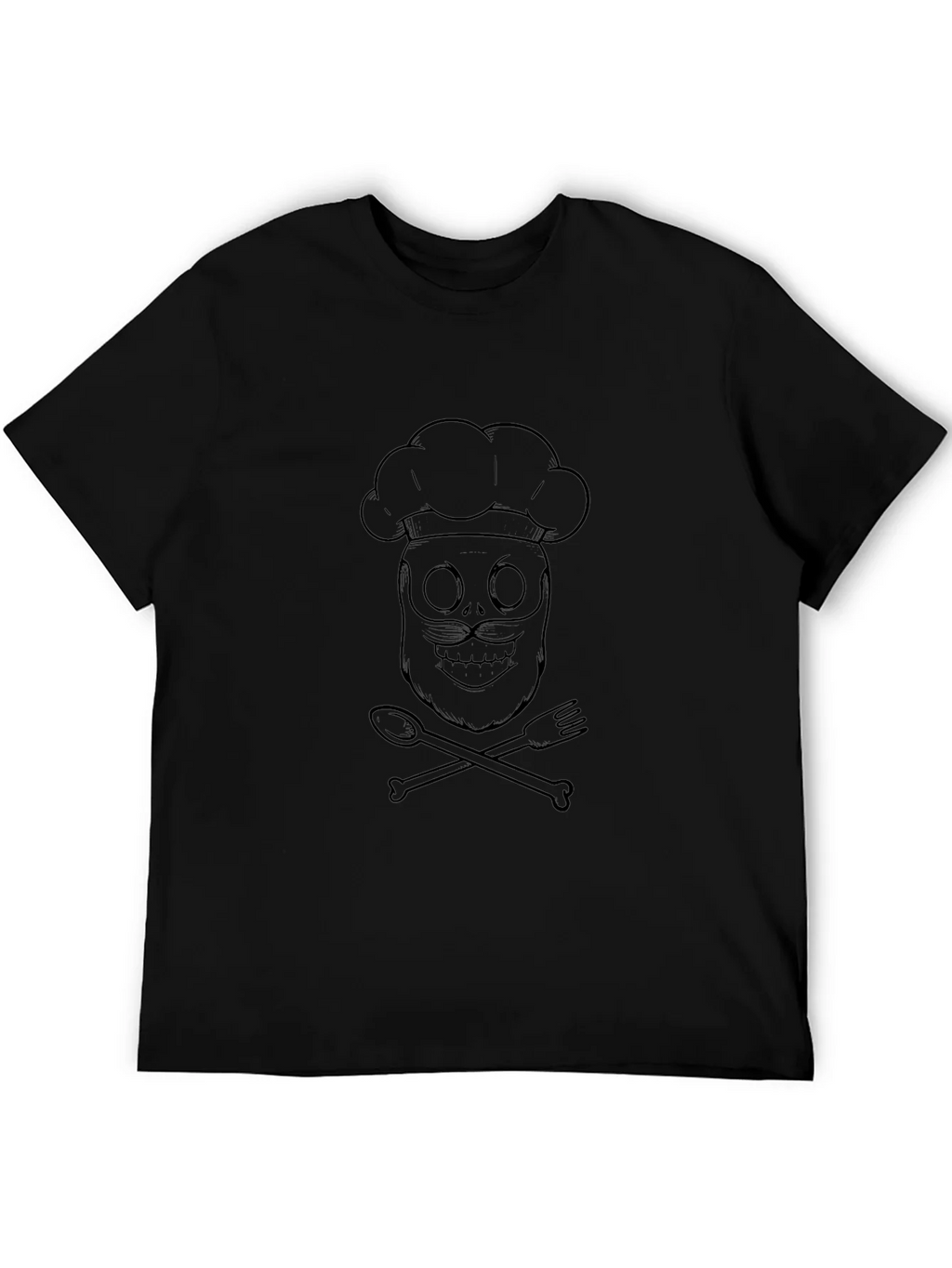 Chef Skull Graphic T-Shirt - Culinary Pirate Design