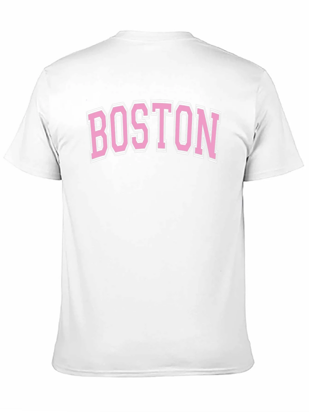 Boston Pink Letter Graphic Black T-Shirt