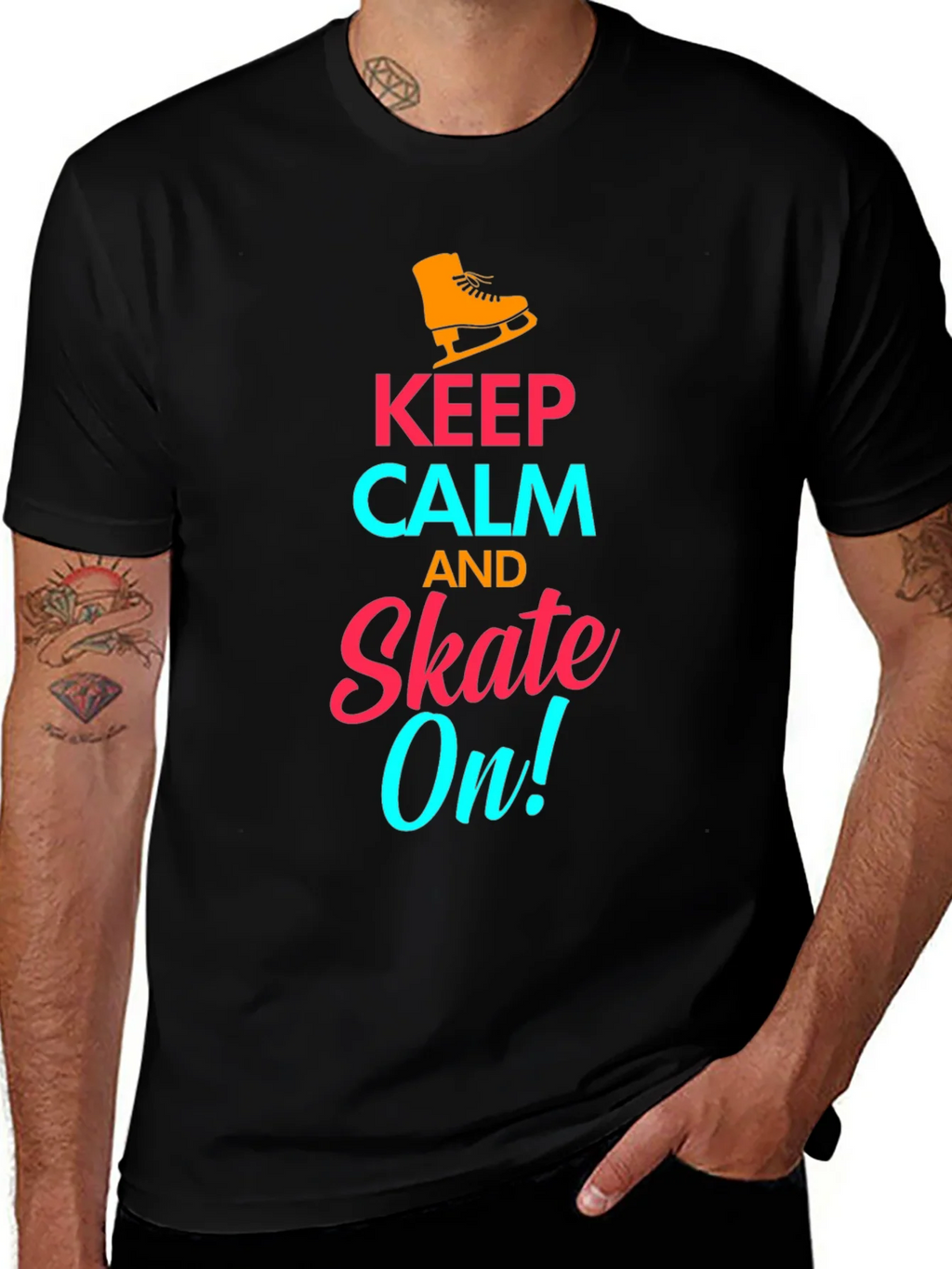 Keep Calm and Skate On! - Novelty T-Shirt