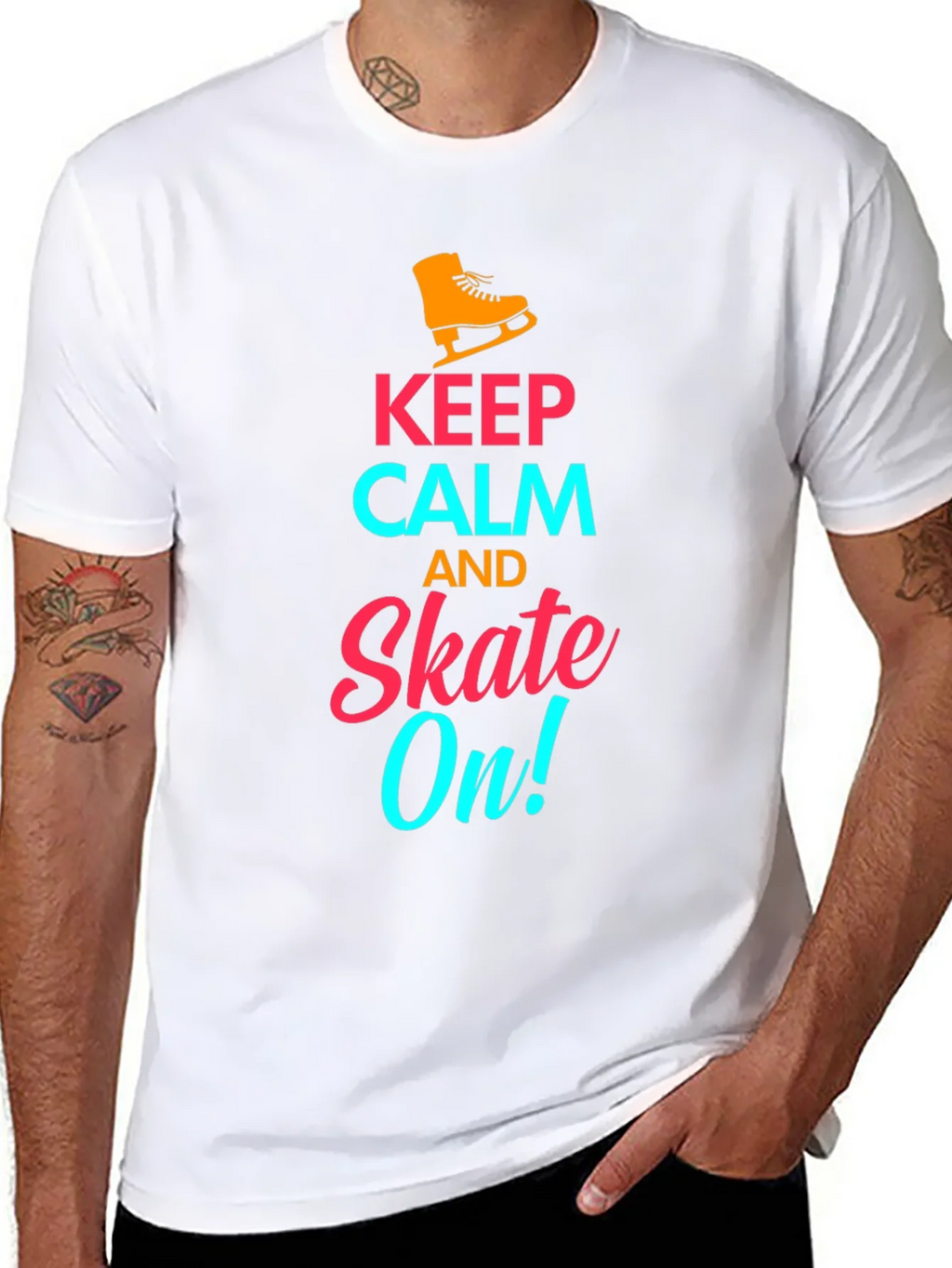 Keep Calm and Skate On! - Novelty T-Shirt