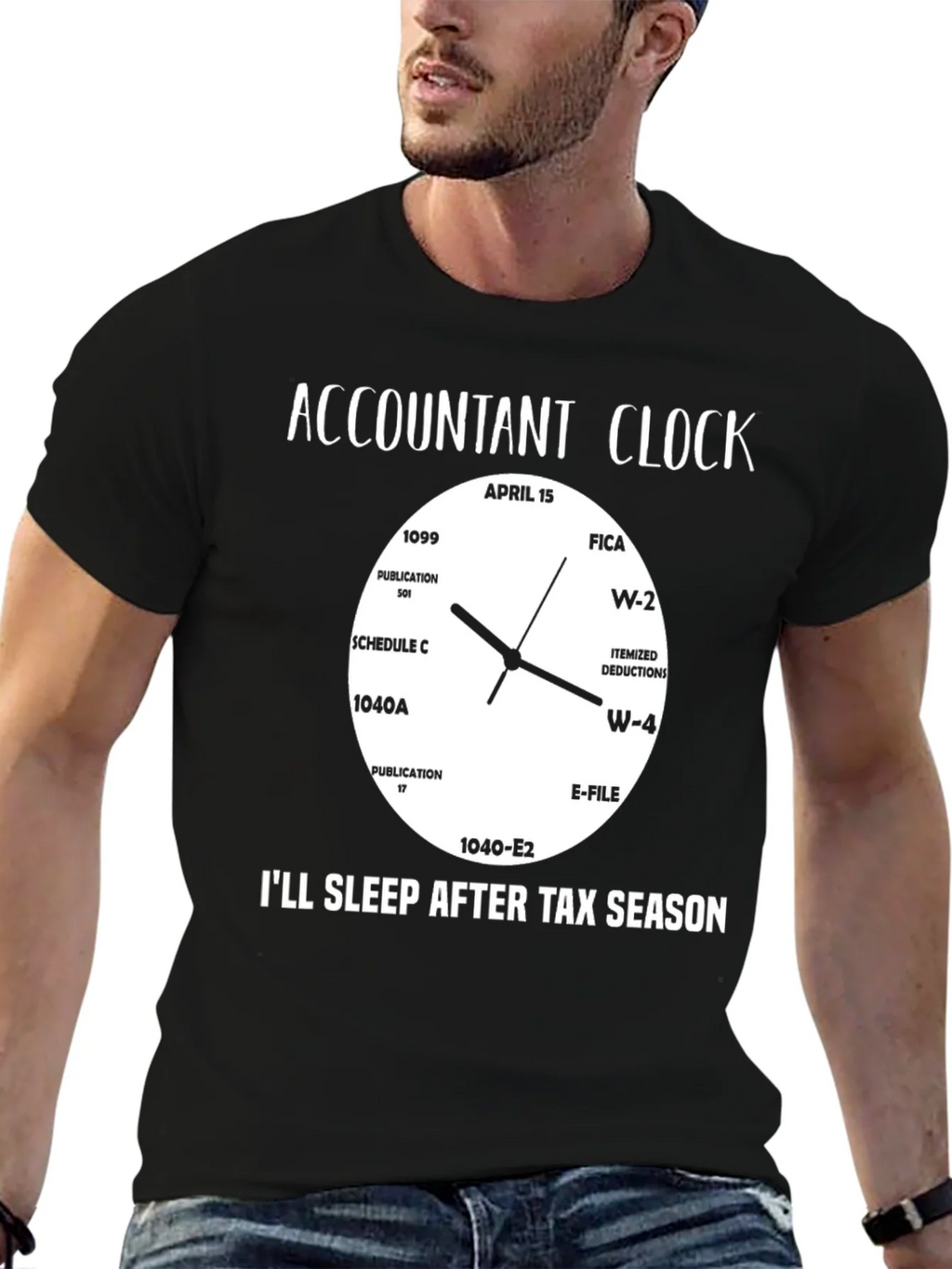 Accountant Clock T-Shirt - Tax Season Humor
