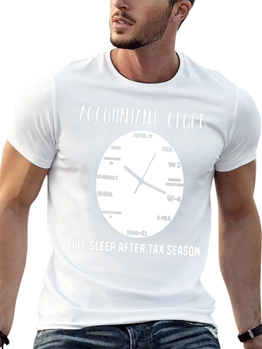 Accountant Clock T-Shirt - Tax Season Humor