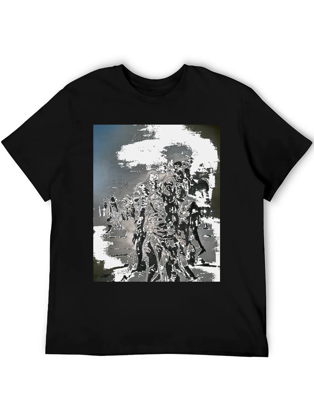 Zombie Horde Graphic Tee - Black Cotton T-Shirt