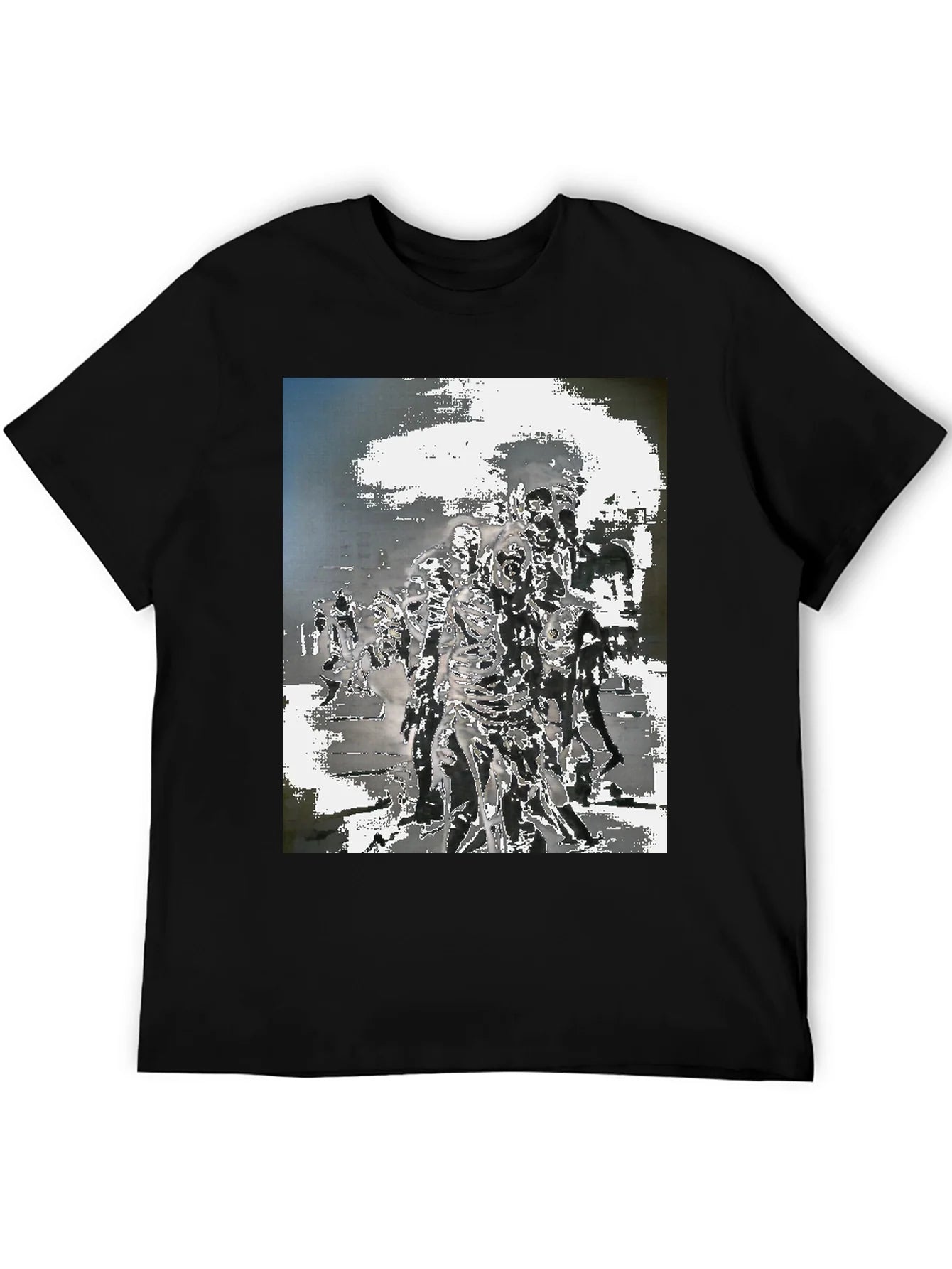 Zombie Horde Graphic Tee - Black Cotton T-Shirt