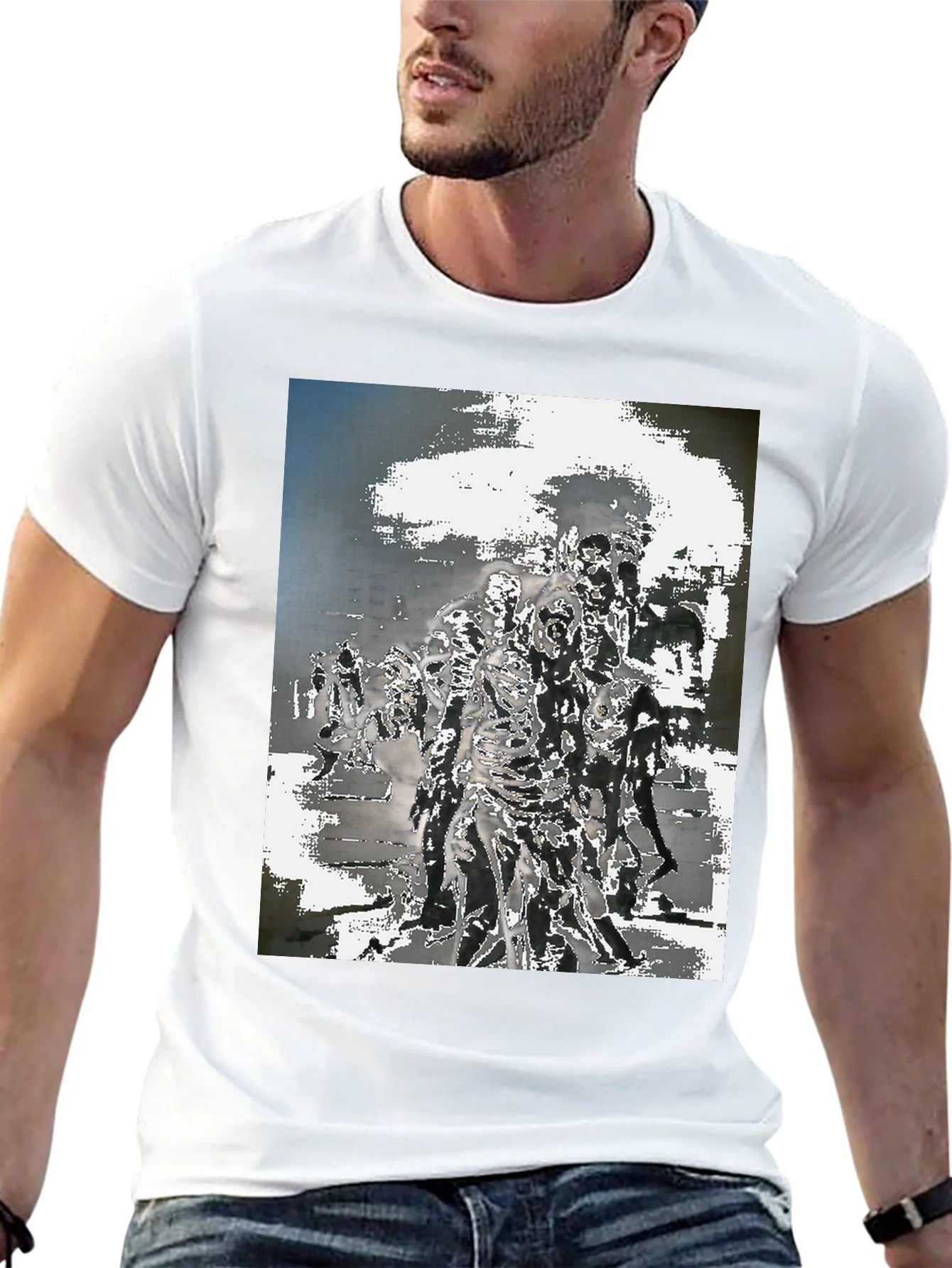 Zombie Horde Graphic Tee - Black Cotton T-Shirt