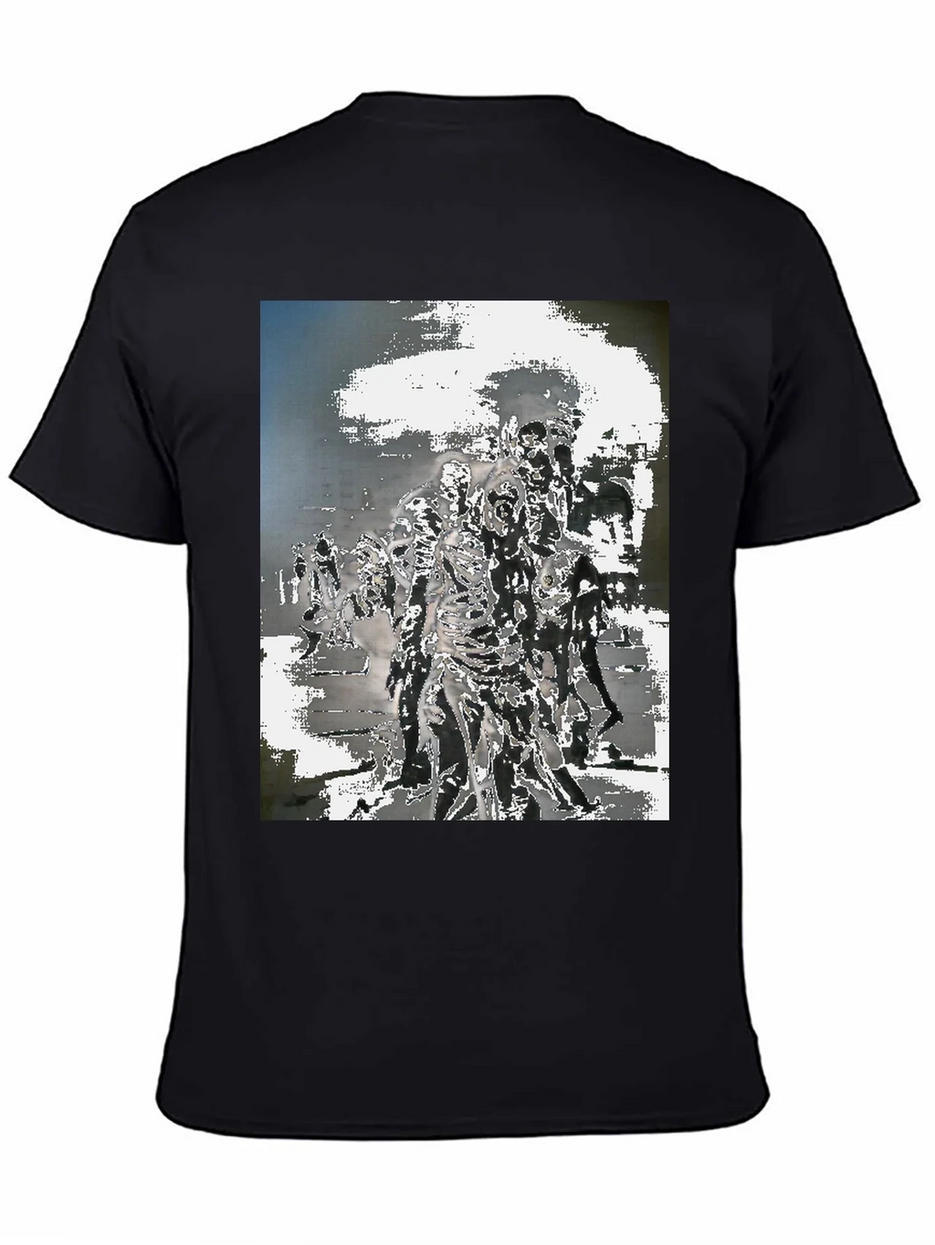 Zombie Horde Graphic Tee - Black Cotton T-Shirt