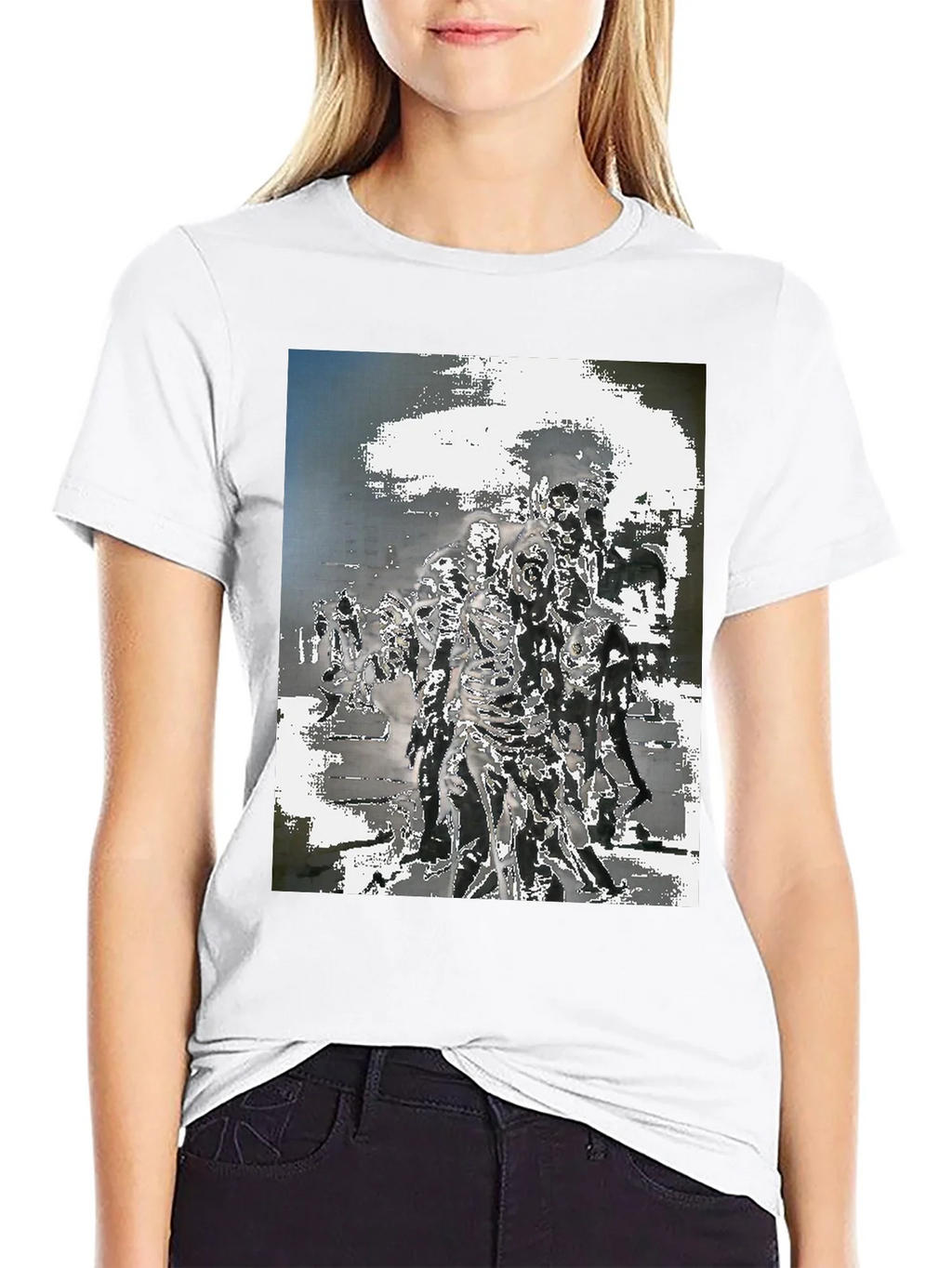 Zombie Horde Graphic Tee - Black Cotton T-Shirt