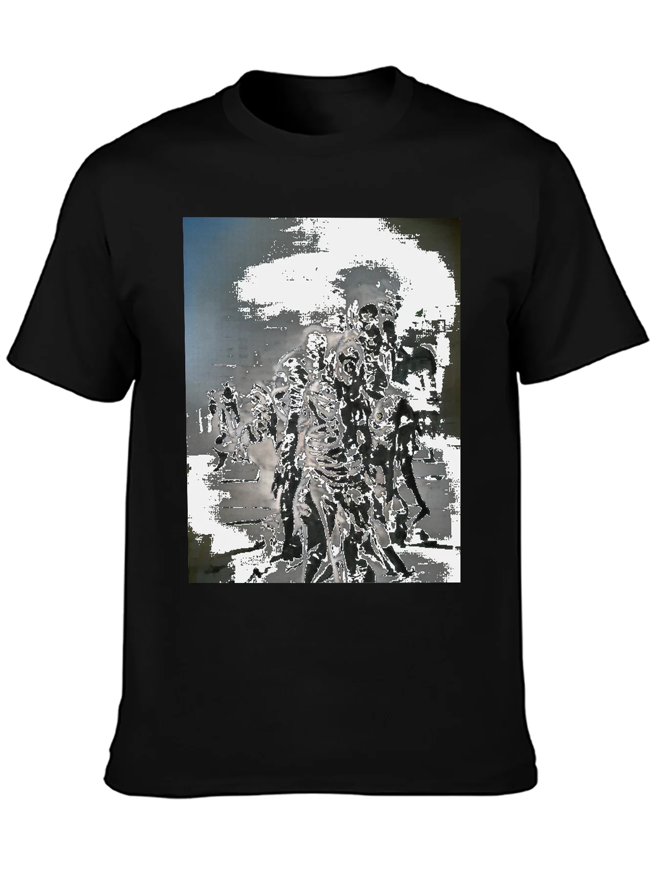 Zombie Horde Graphic Tee - Black Cotton T-Shirt