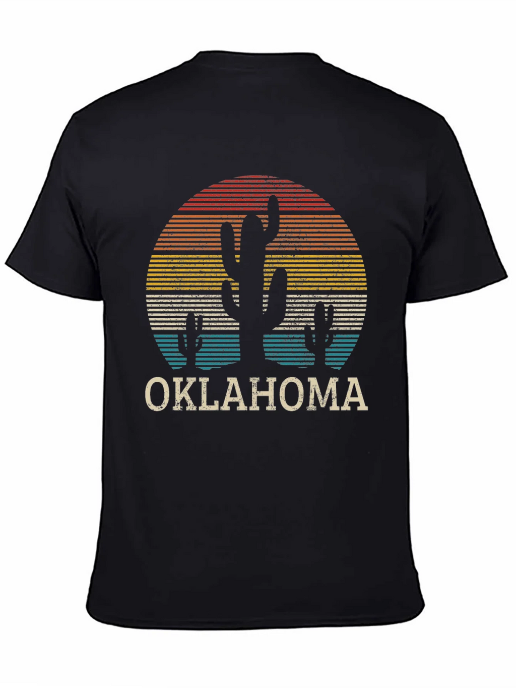 Retro Oklahoma Cactus Sunset T-Shirt